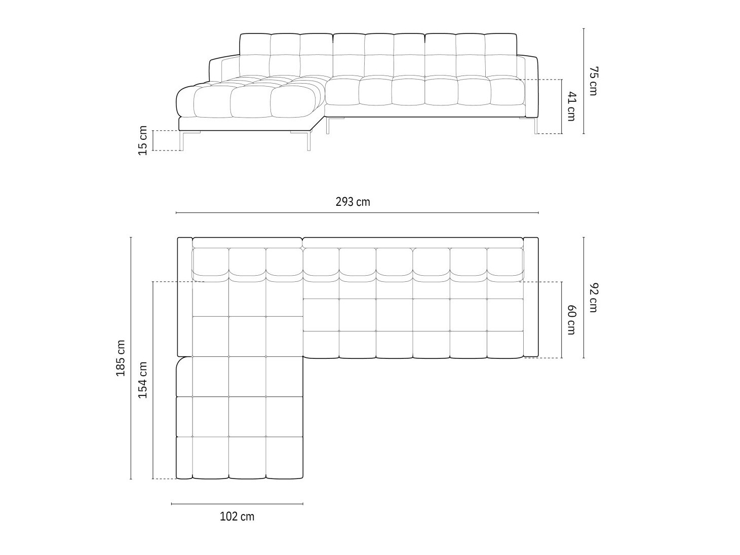 Kotna garnitura Lormelo 103 (Levo)
