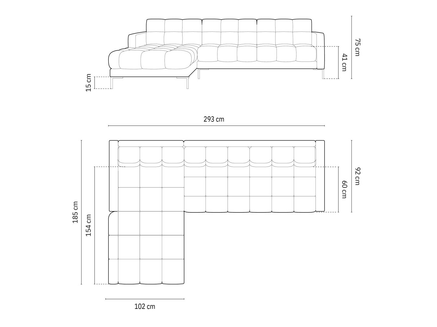 Kotna garnitura Lormelo 103 (Levo)