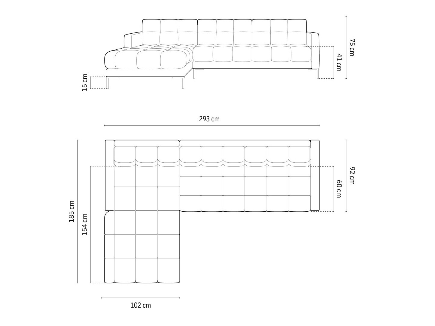 Kotna garnitura Lormelo 103 (Levo)