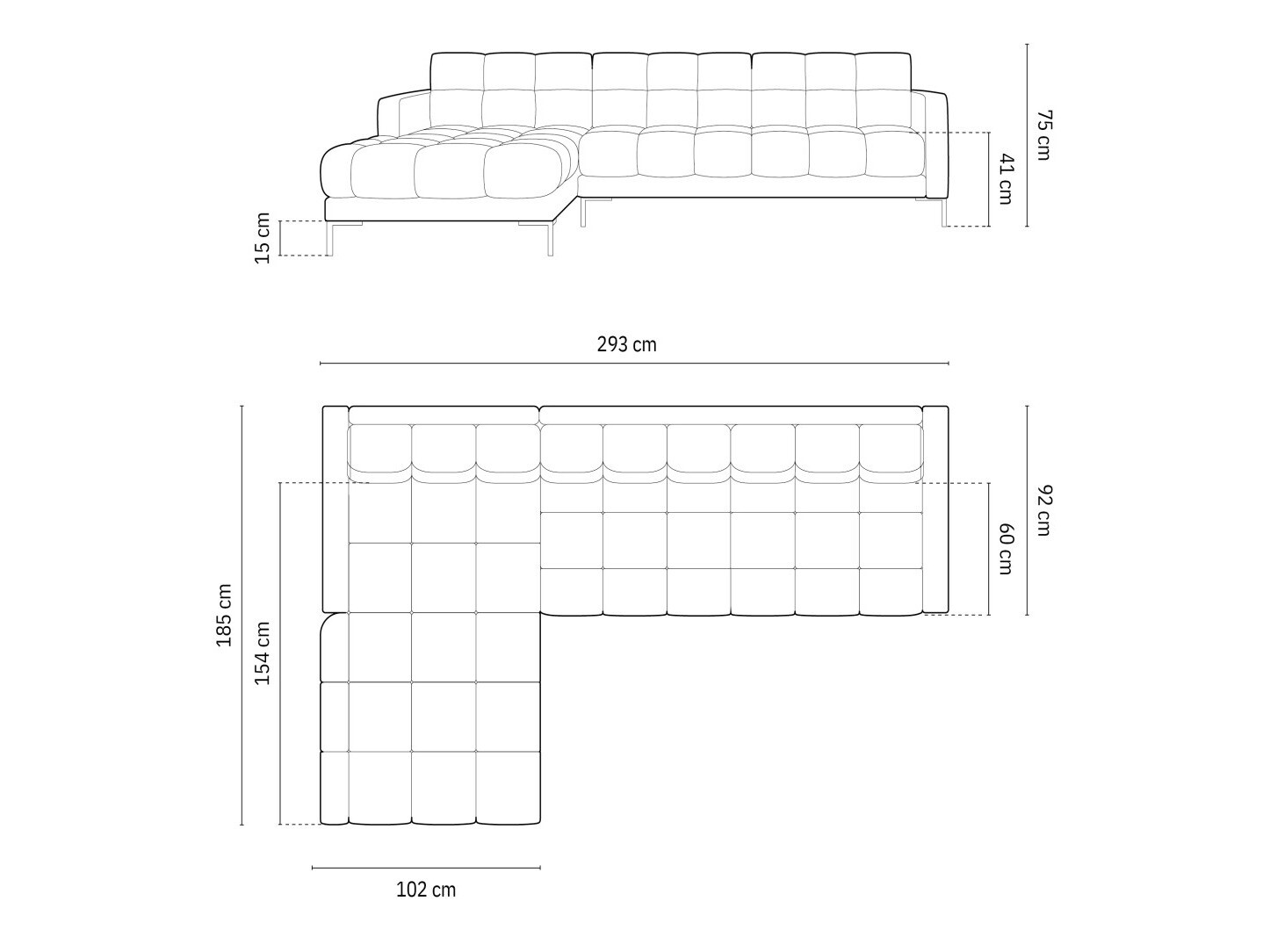 Kotna garnitura Lormelo 103 (Levo)