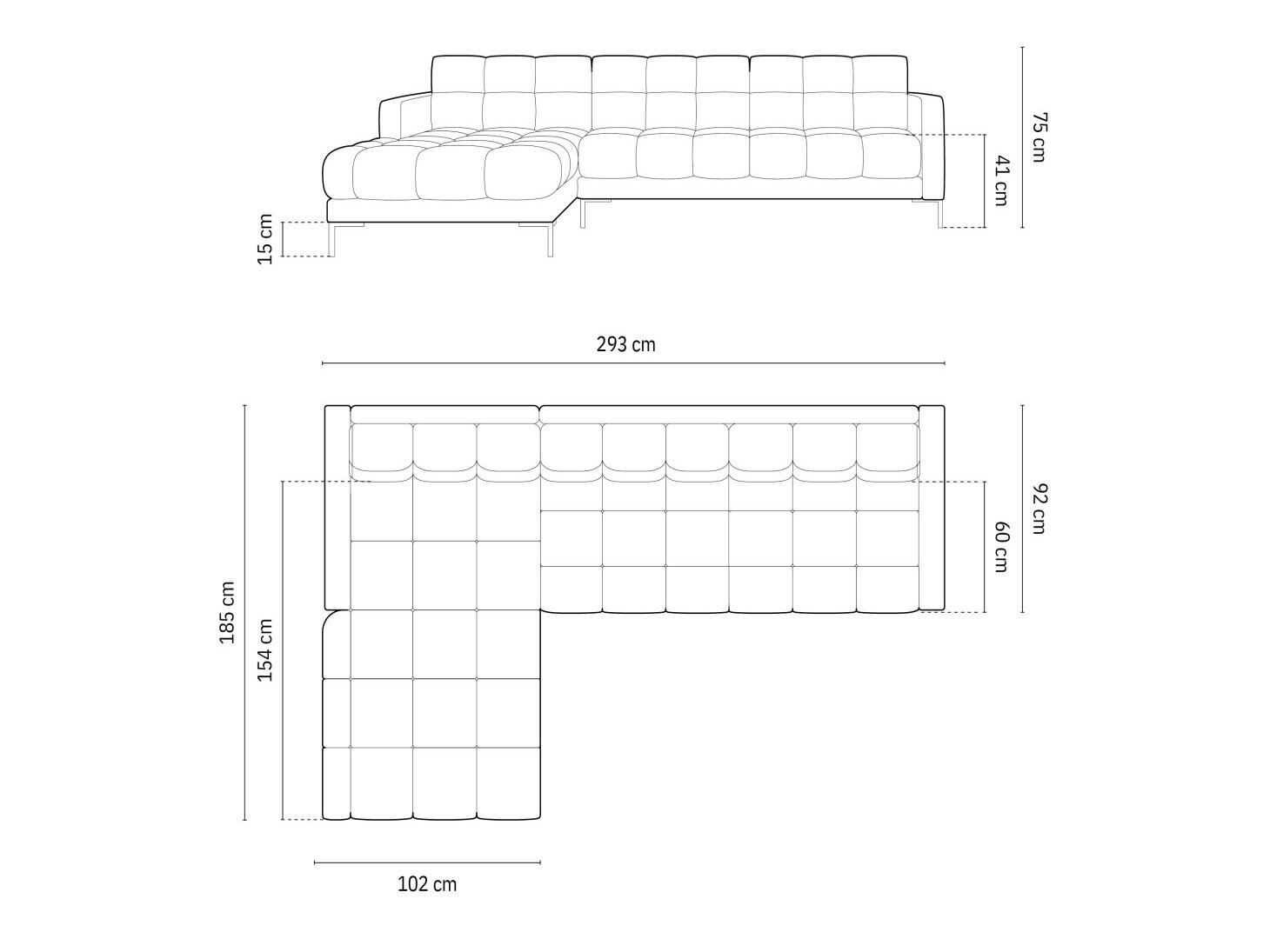 Kotna garnitura Lormelo 103 (Levo)