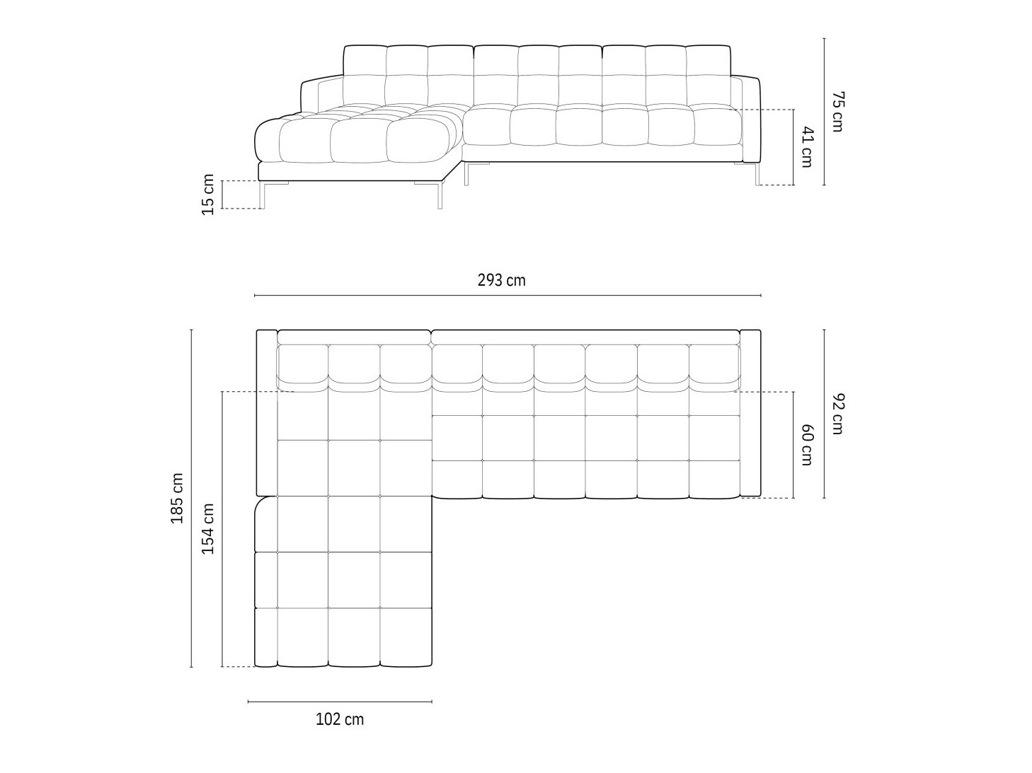 Kotna garnitura Lormelo 103 (Levo)