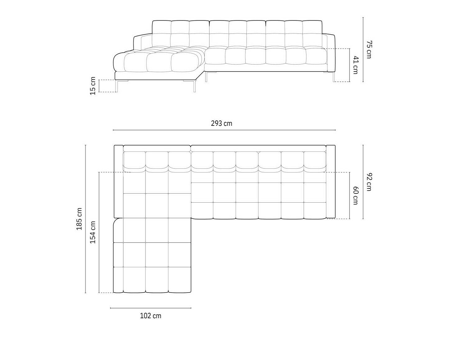 Kotna garnitura Lormelo 103 (Levo)