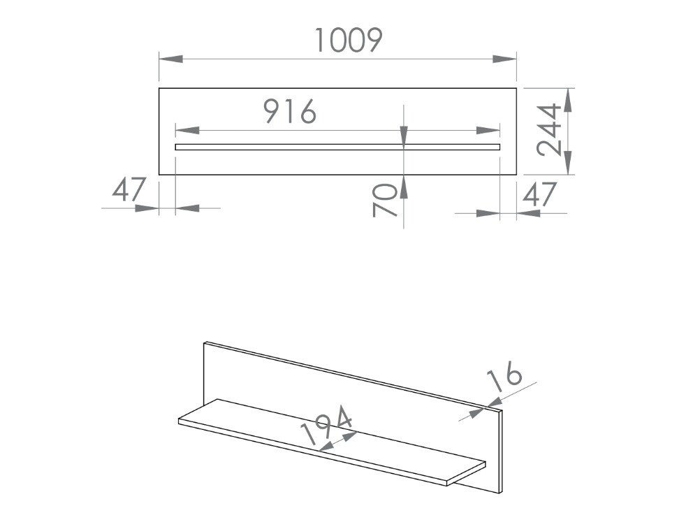 Stenska polica Orlviro 109
