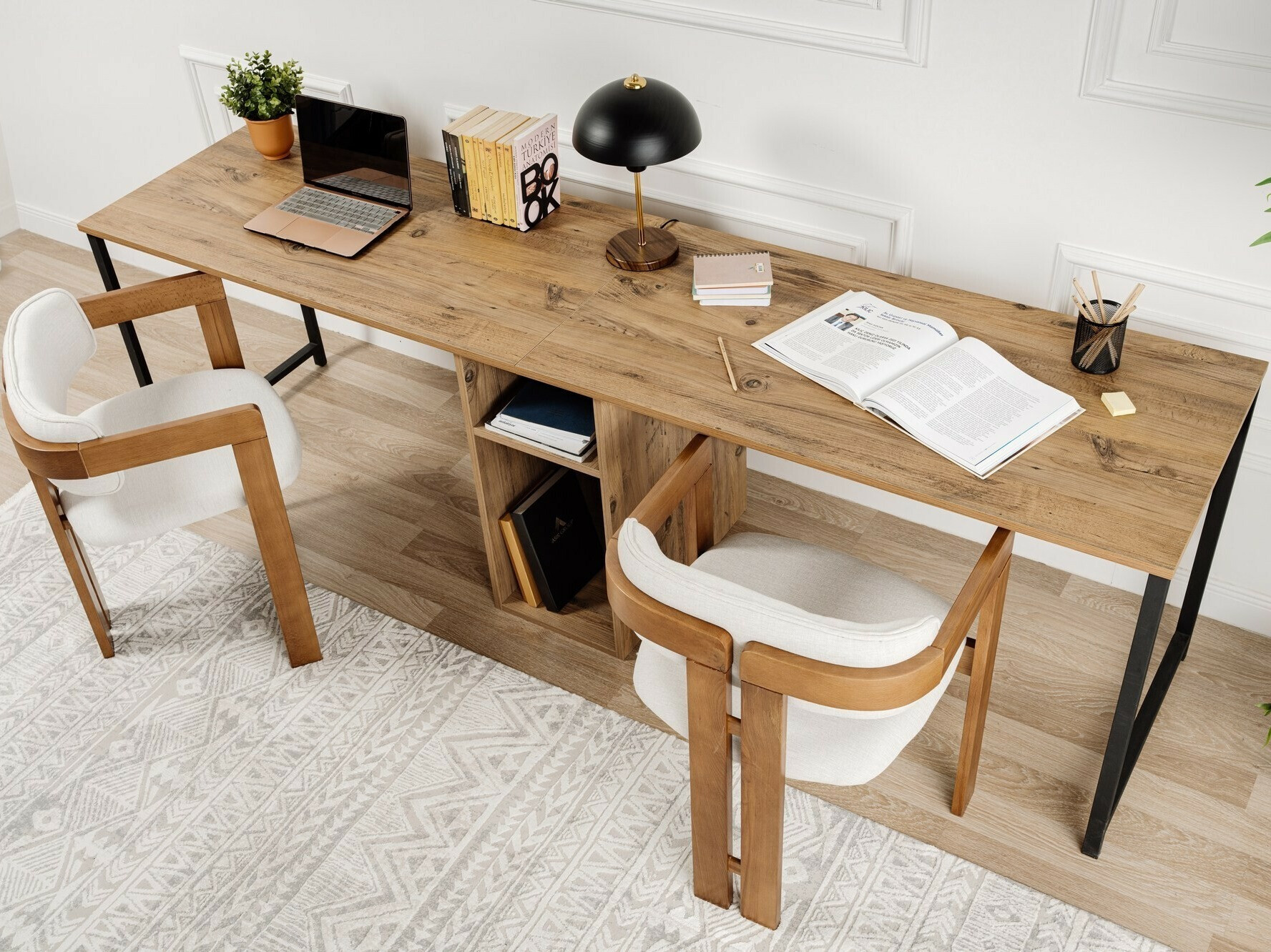 Pisalna miza Novato 101 (Bor + Črna)