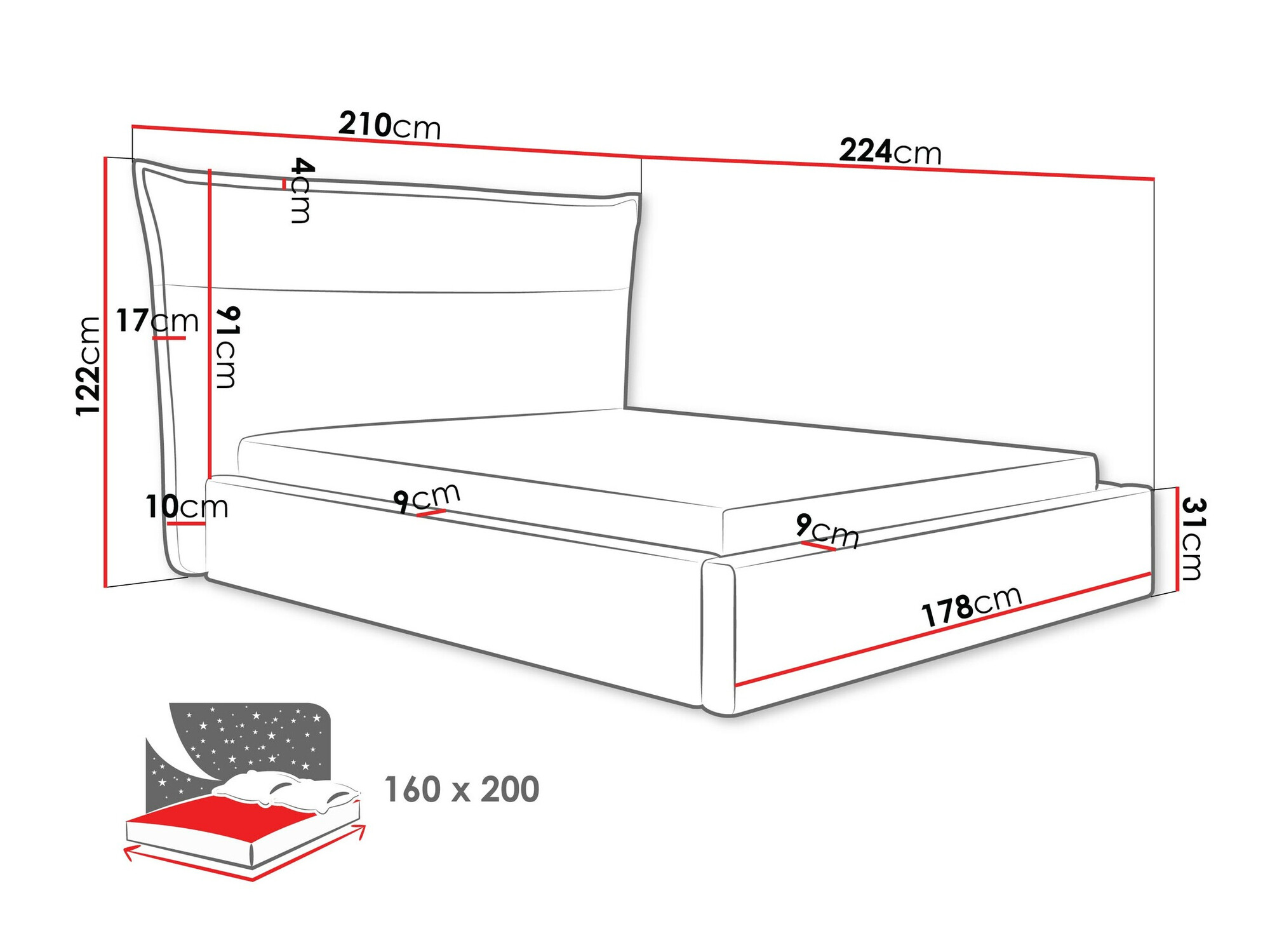 Postelja Comfivo Formica (Paros 1)