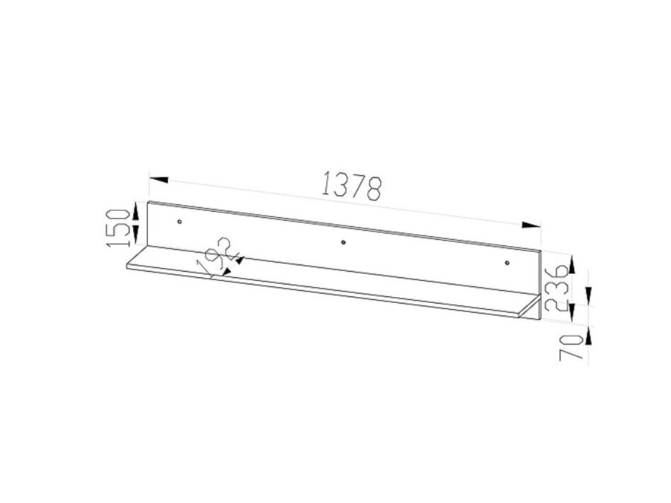 Stenska polica Cirfivo 106