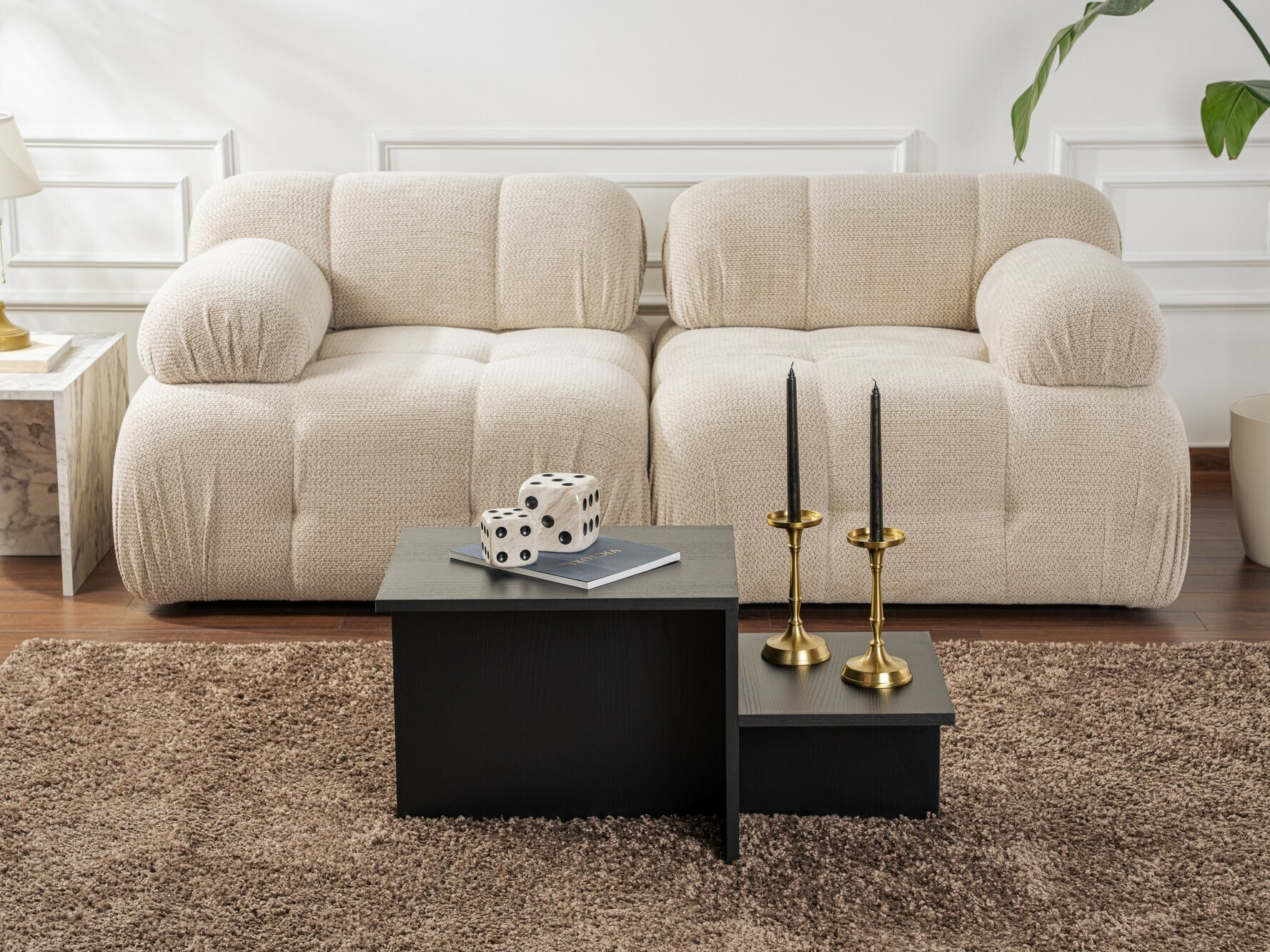 Klubska mizica Novato 104 (Črna)