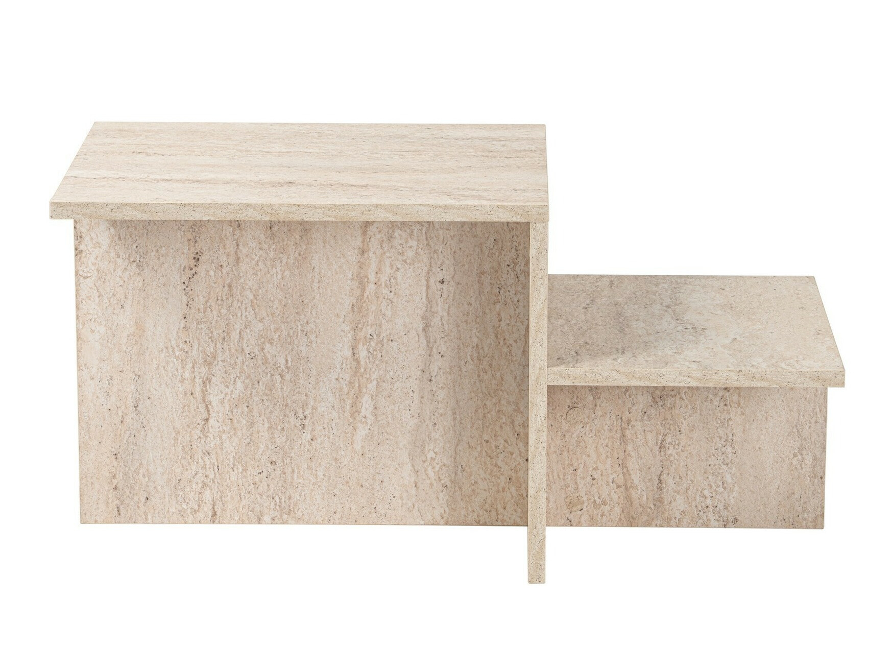 Klubska mizica Novato 104 (Svetel travertin)