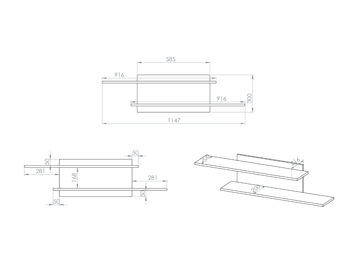 Stenska polica Remenoe 106