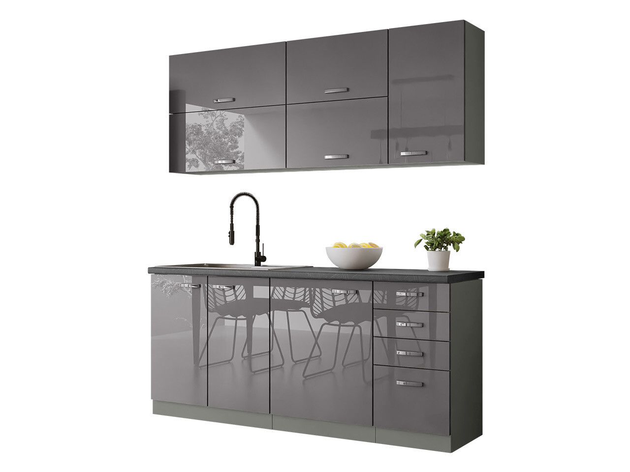 Modularni kuhinjski komplet Multi Grey 124