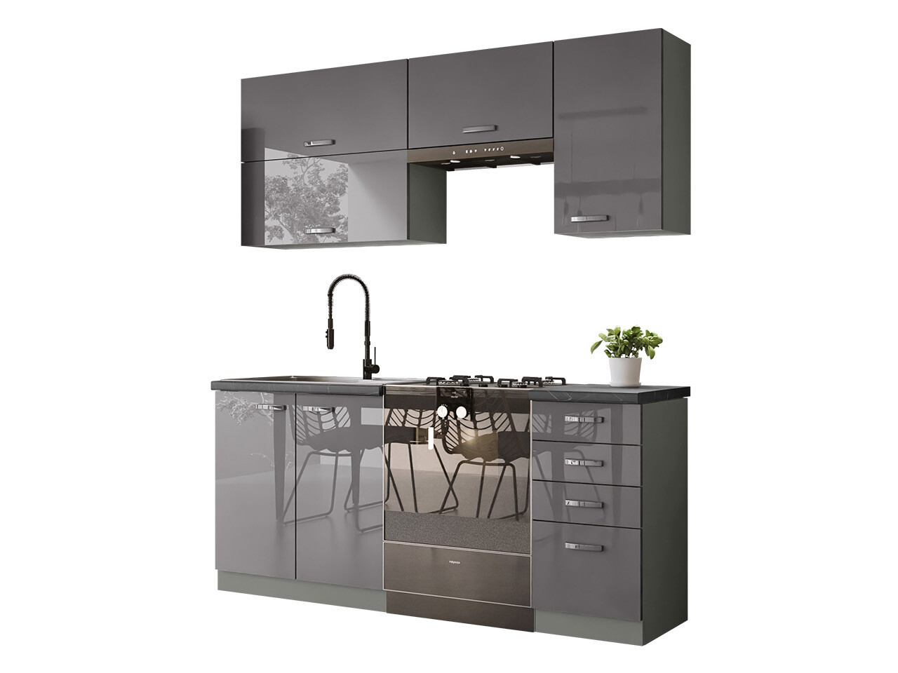Modularni kuhinjski komplet Multi Grey 125