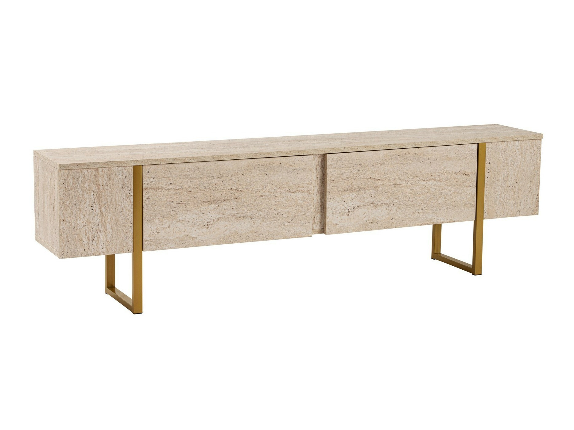 TV-omarica Novato 105 (Svetla Travertine + Zlata)