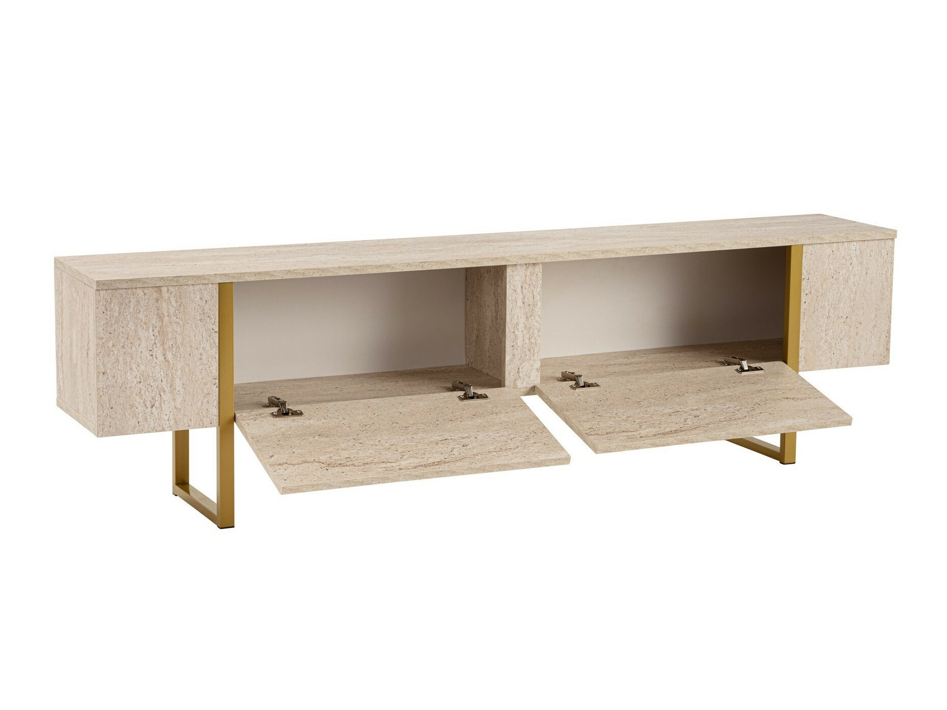 TV-omarica Novato 105 (Svetla Travertine + Zlata)