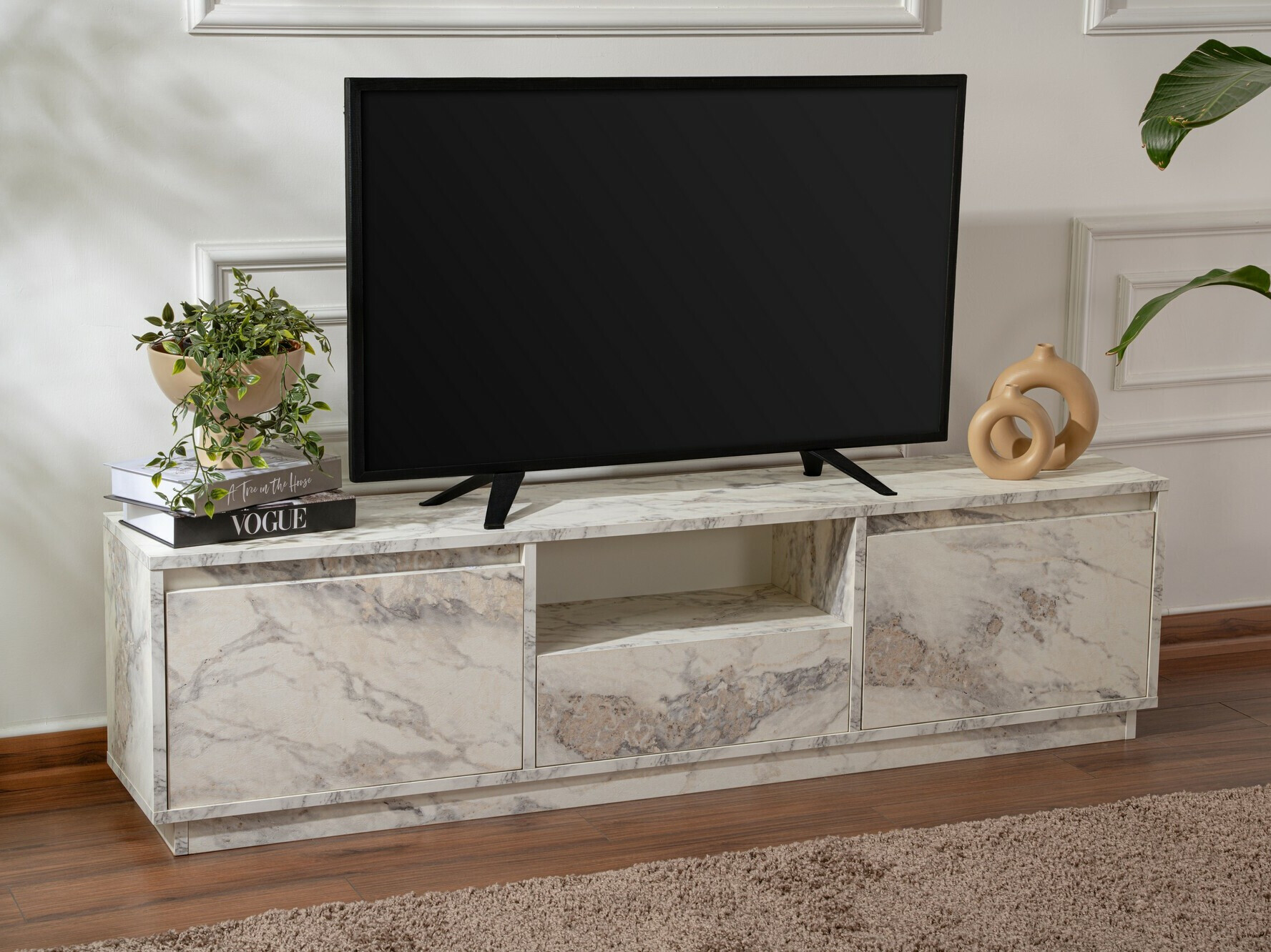 TV-omarica Novato 106 (Beli marmor)