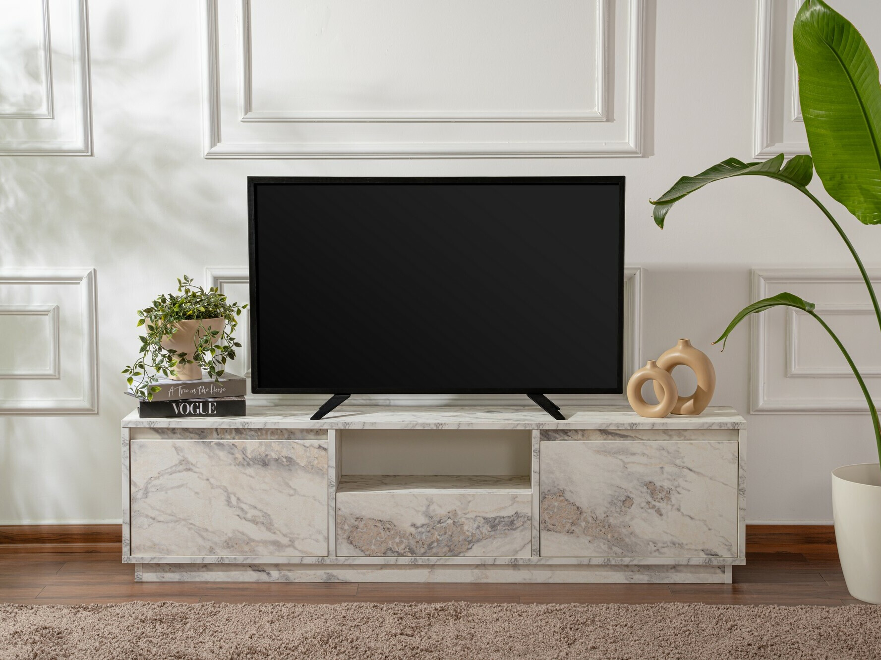 TV-omarica Novato 106 (Beli marmor)