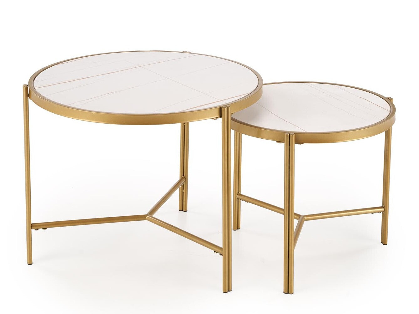 Komplet klubskih mizic Houston 1867 (Beli marmor)