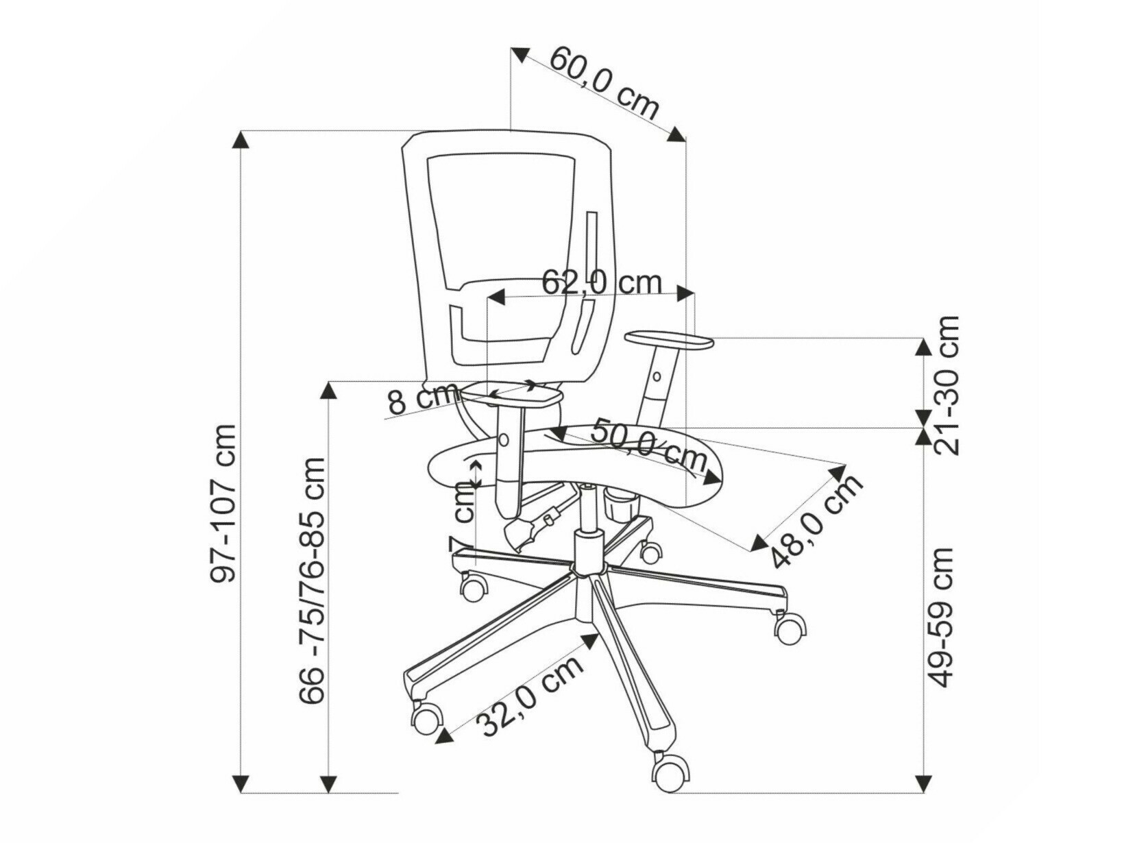 Pisarniški stol Houston 1866