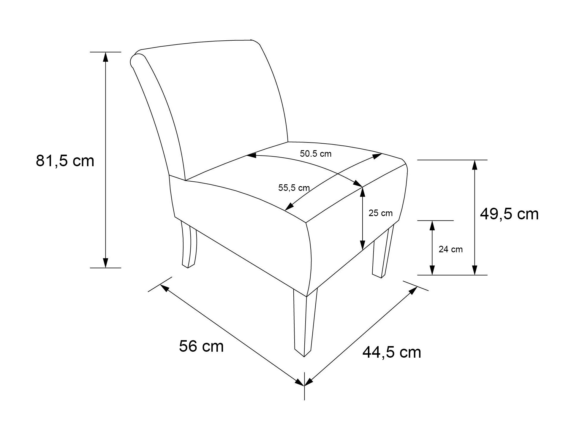 Fotelj Denton 1358 (Modra)