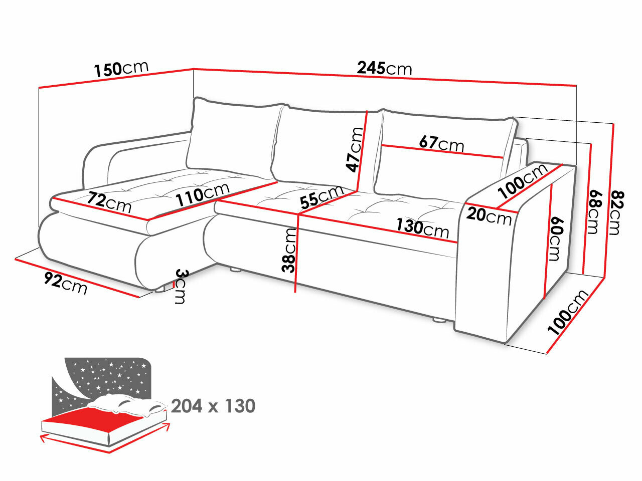Kotna garnitura Muncie 100 (Soft 017 + Lawa 02)