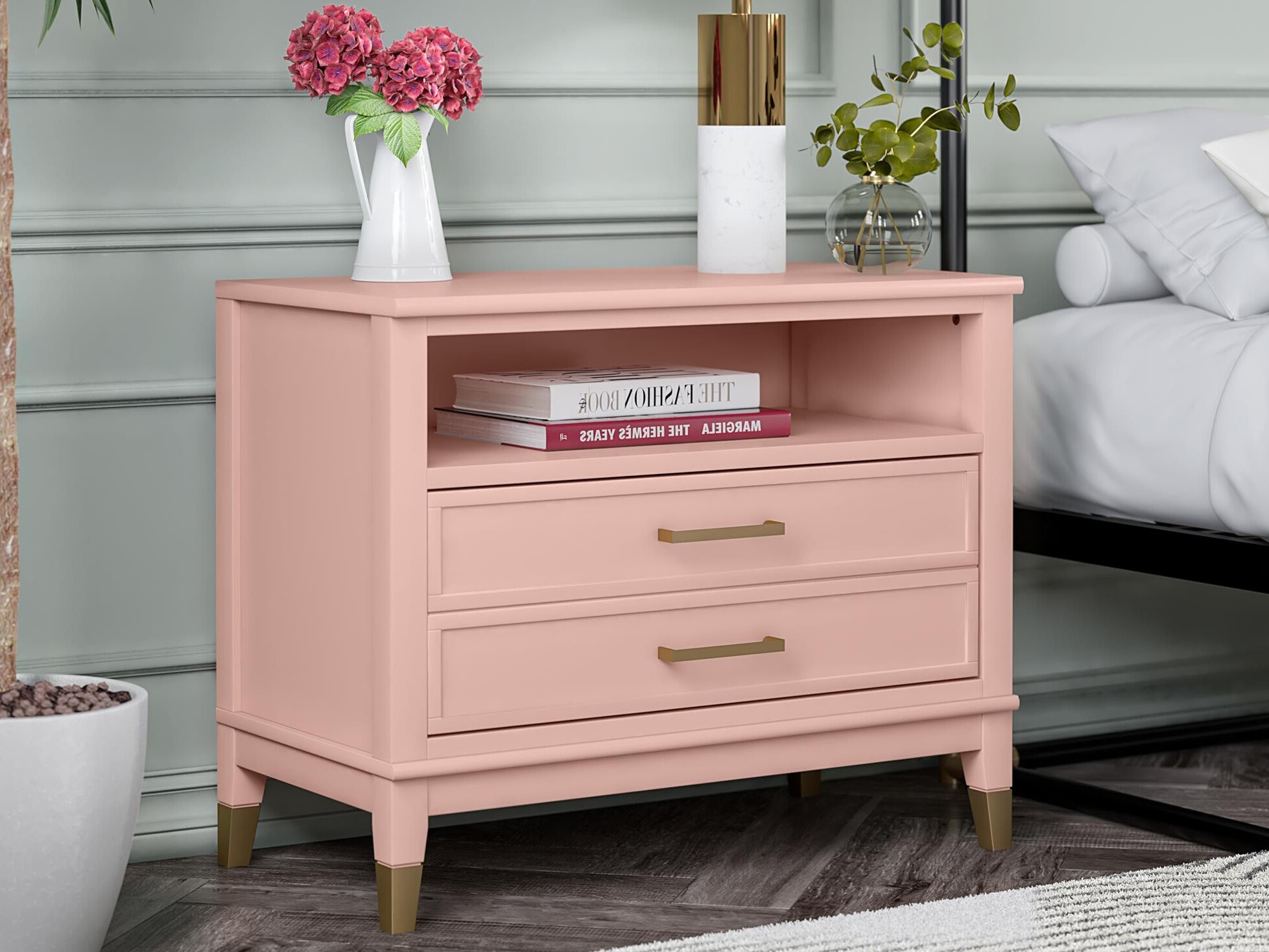 Nočna omarica CosmoLiving by Cosmopolitan Belromu 107 (Roza)