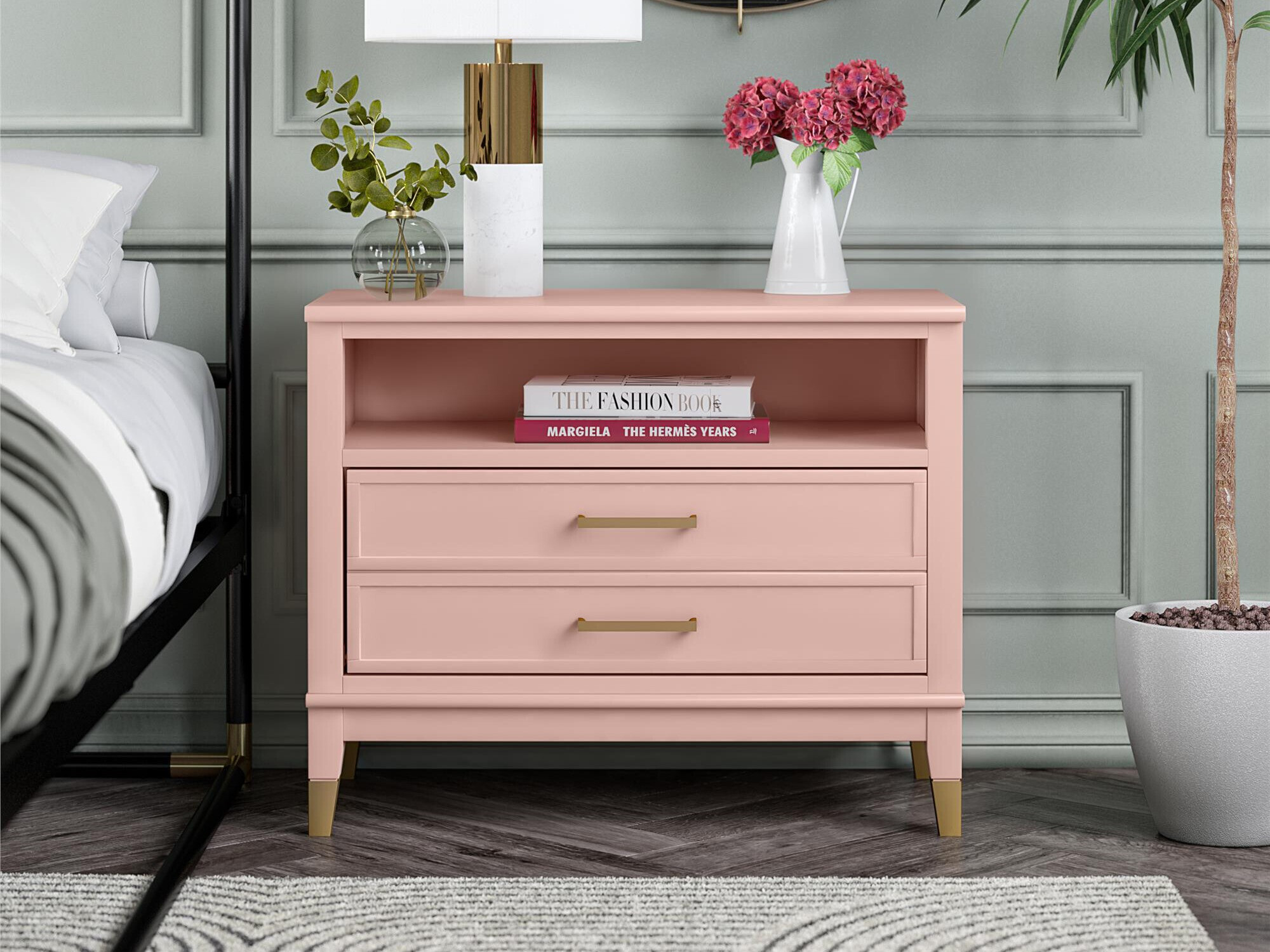 Nočna omarica CosmoLiving by Cosmopolitan Belromu 107 (Roza)