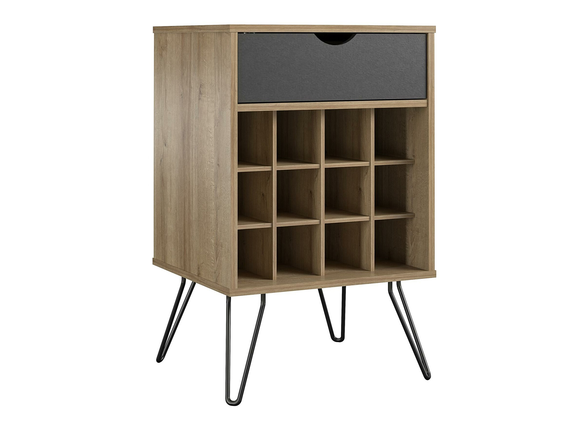 Stranska mizica Novogratz 186 (Svetel les + Siva)