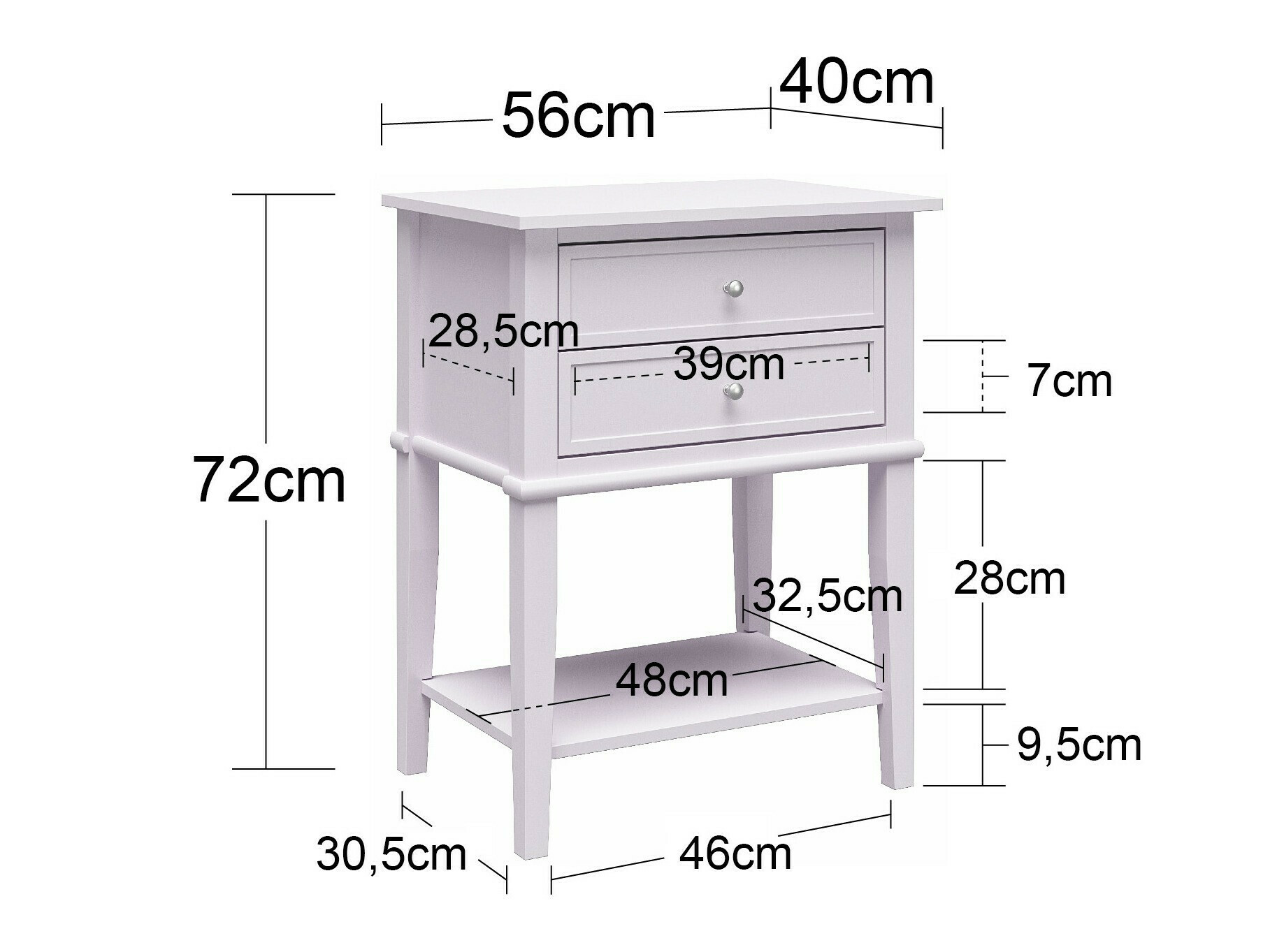 Stranska mizica Sonfivo 103 (Siva)