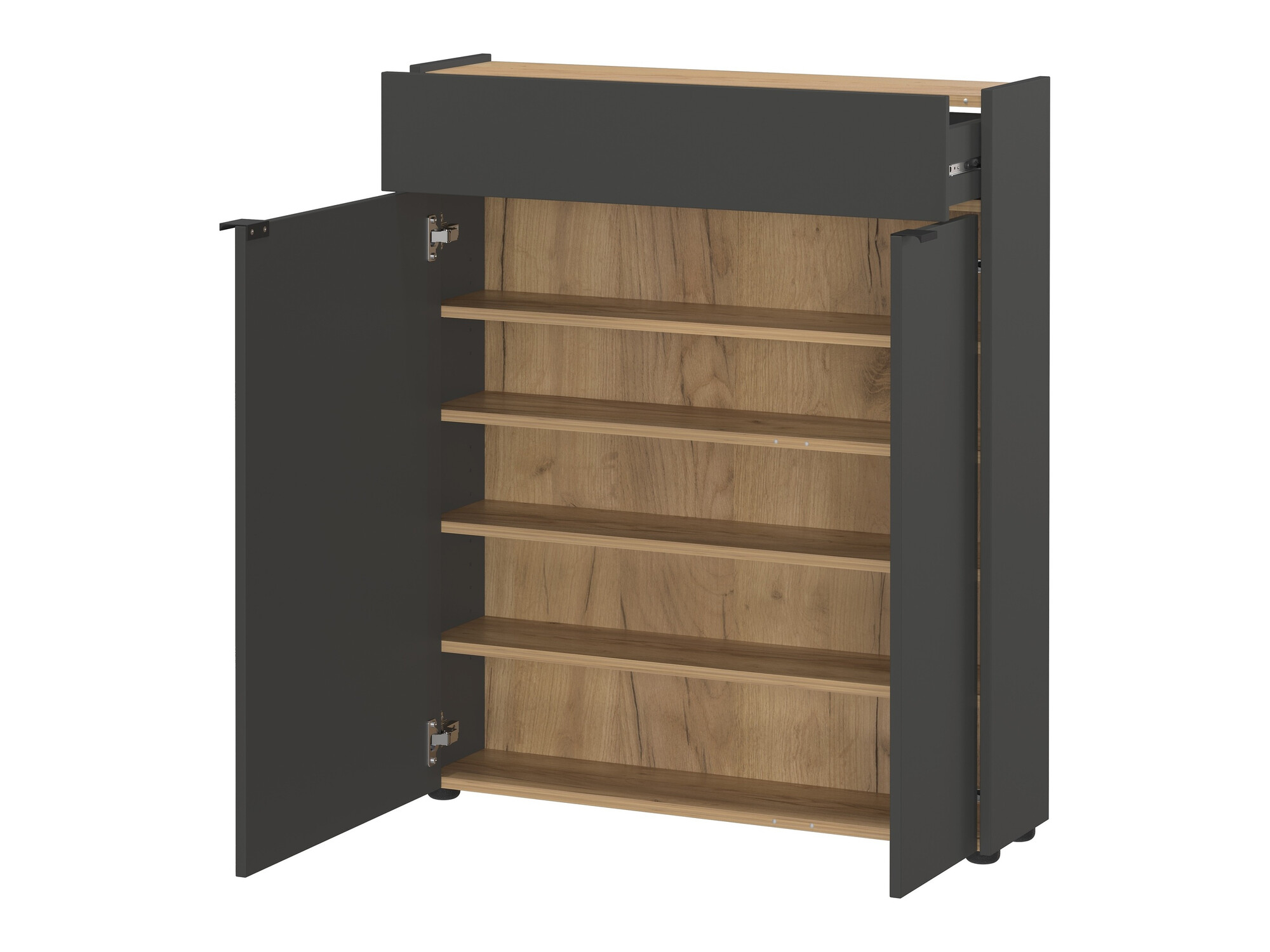 Komplet za predsobo Cirsale 111 (Grafit + Navarra hrast)