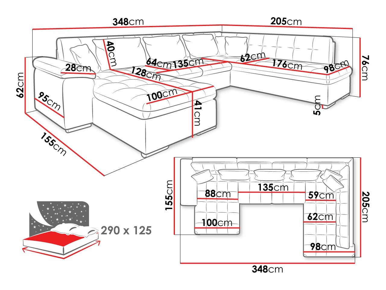 Kotna garnitura Comfivo 180 (Sicuro 80 + Sempre 9)
