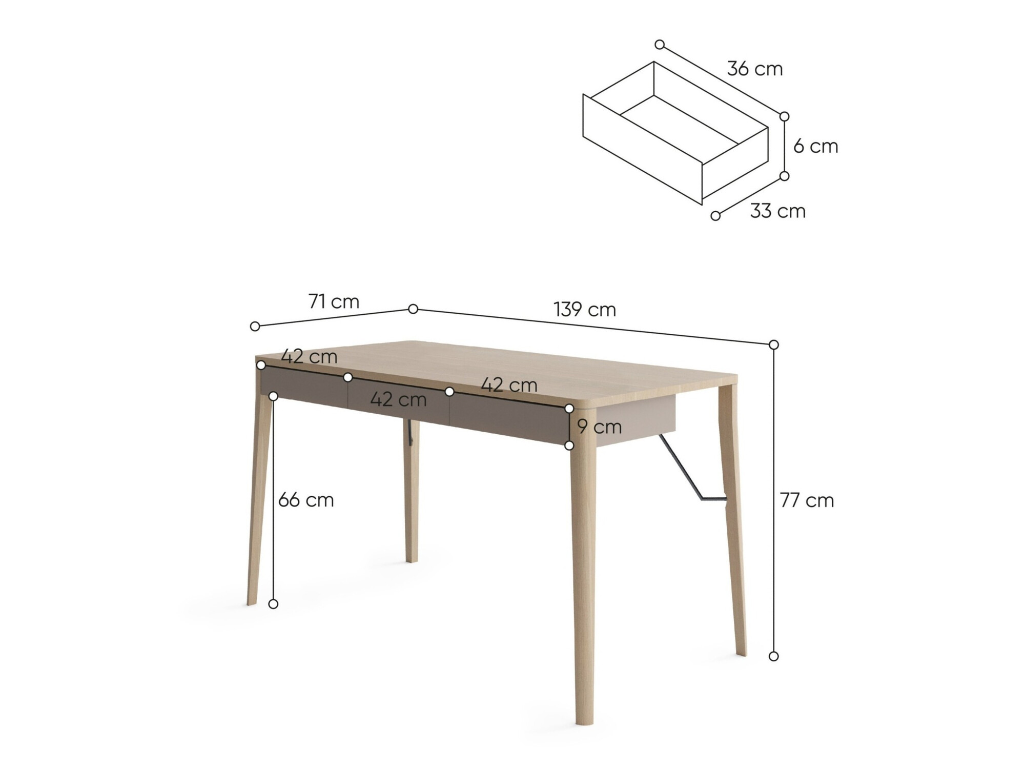 Pisalna miza Fresno 156