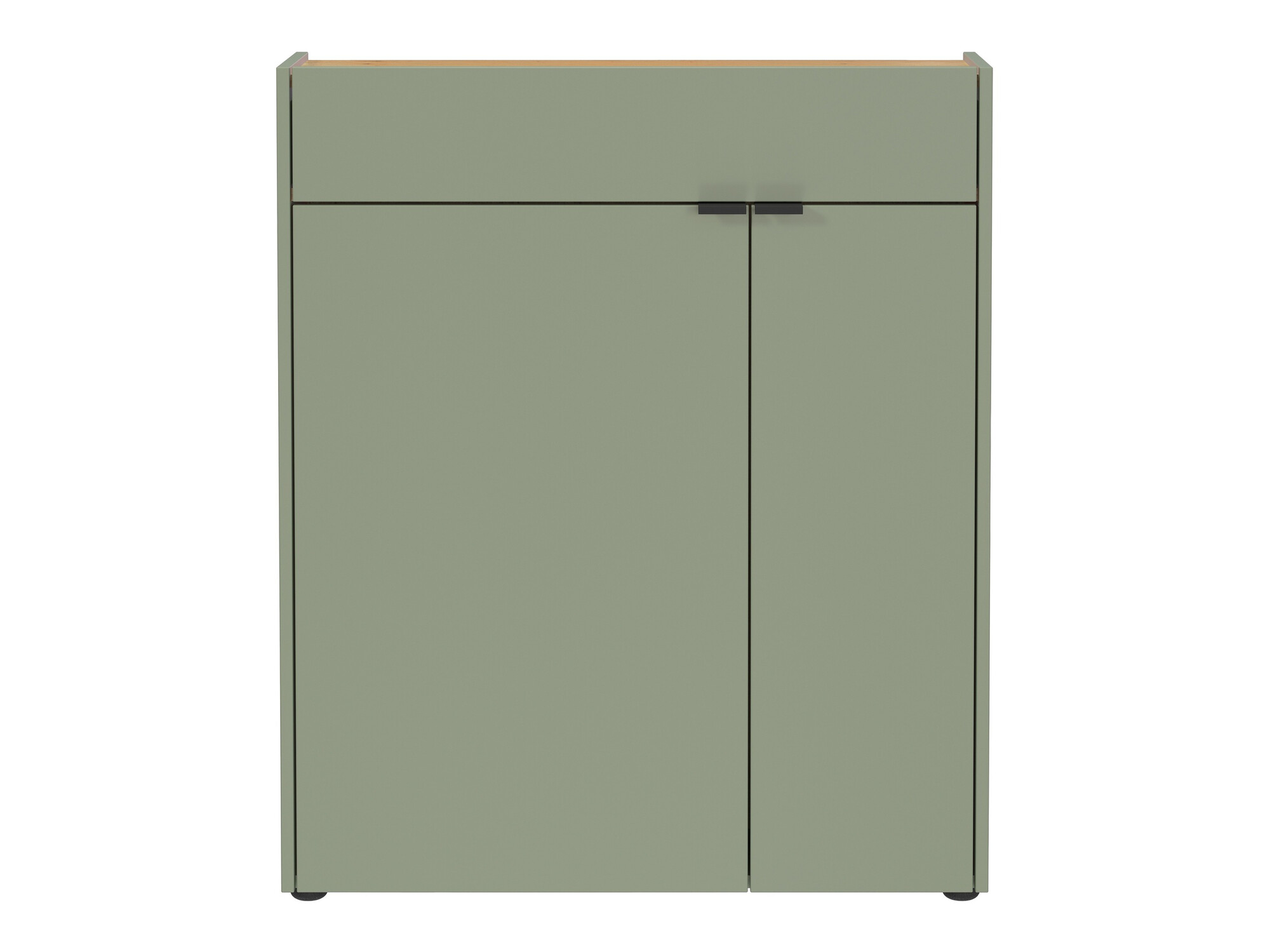 Regal za čevlje Cirsale 110 (Prašno zelena + Navarra hrast)