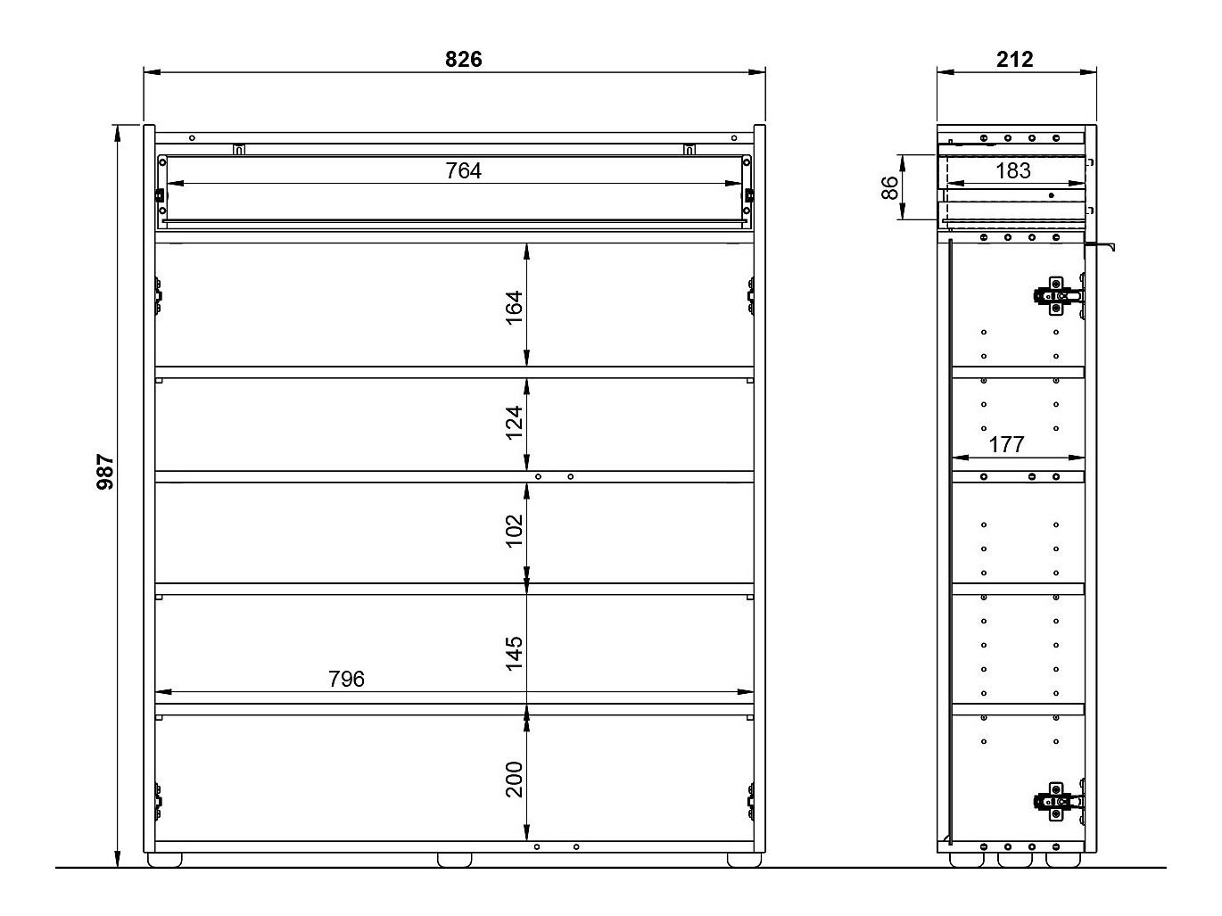 Regal za čevlje Cirsale 110 (Prašno zelena + Navarra hrast)