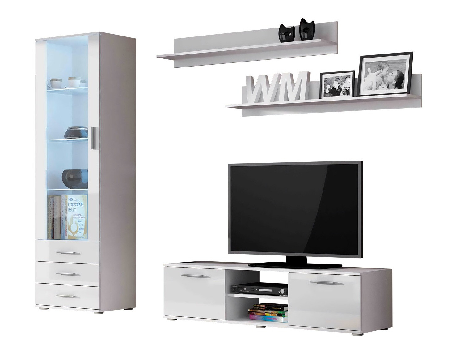 Dnevni prostor Tornola 110 (Bela + Sijaj bela)