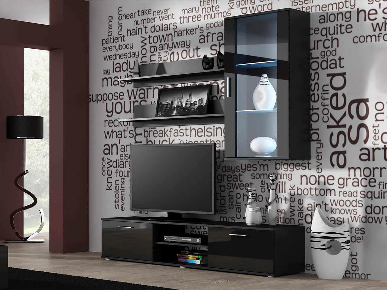 Dnevni prostor Tornola 113 (Črna + Sijaj črna)