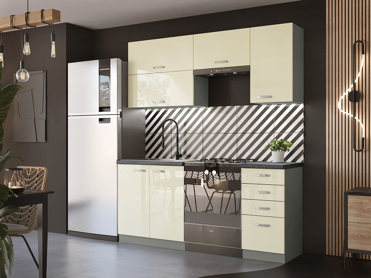 Modularna stenska omarica Multi Cream 113