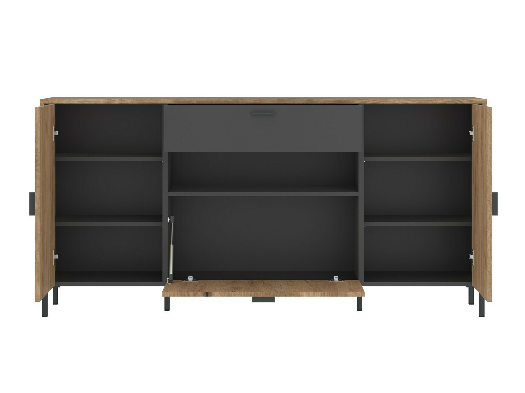 Komoda Morelmi 105 (Antracit + Hrast)