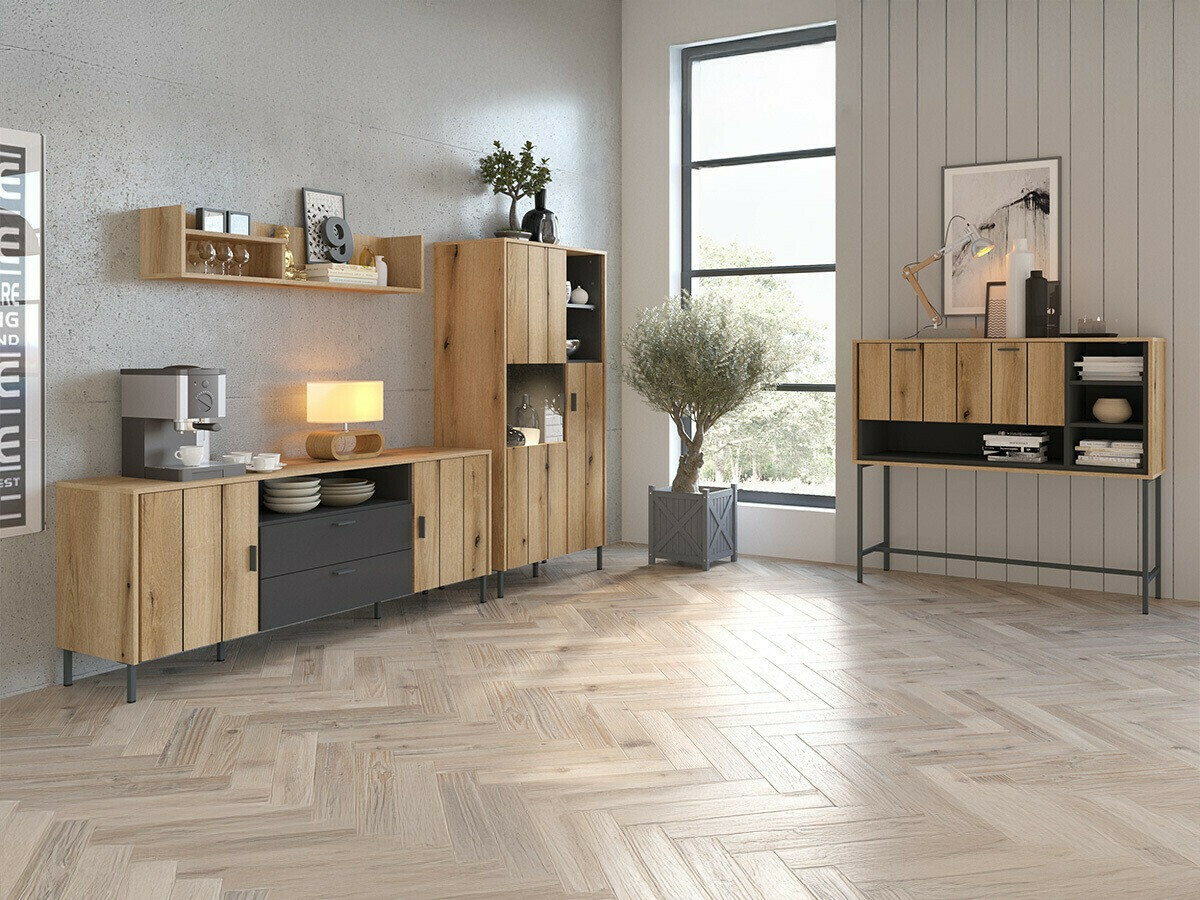 TV-omarica Morelmi 101 (Antracit + Hrast)