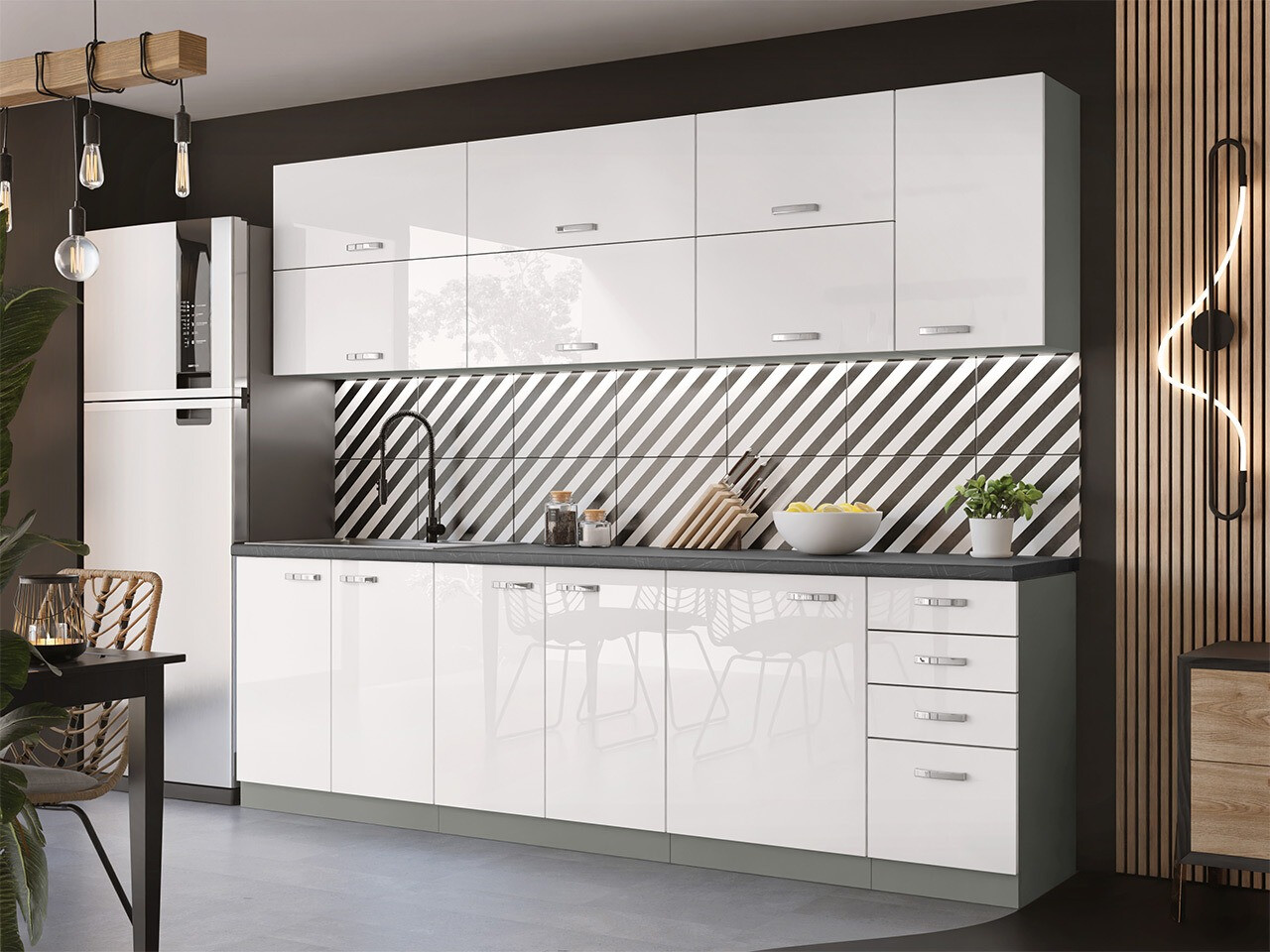 Modularna omarica z vrati Multi White 117