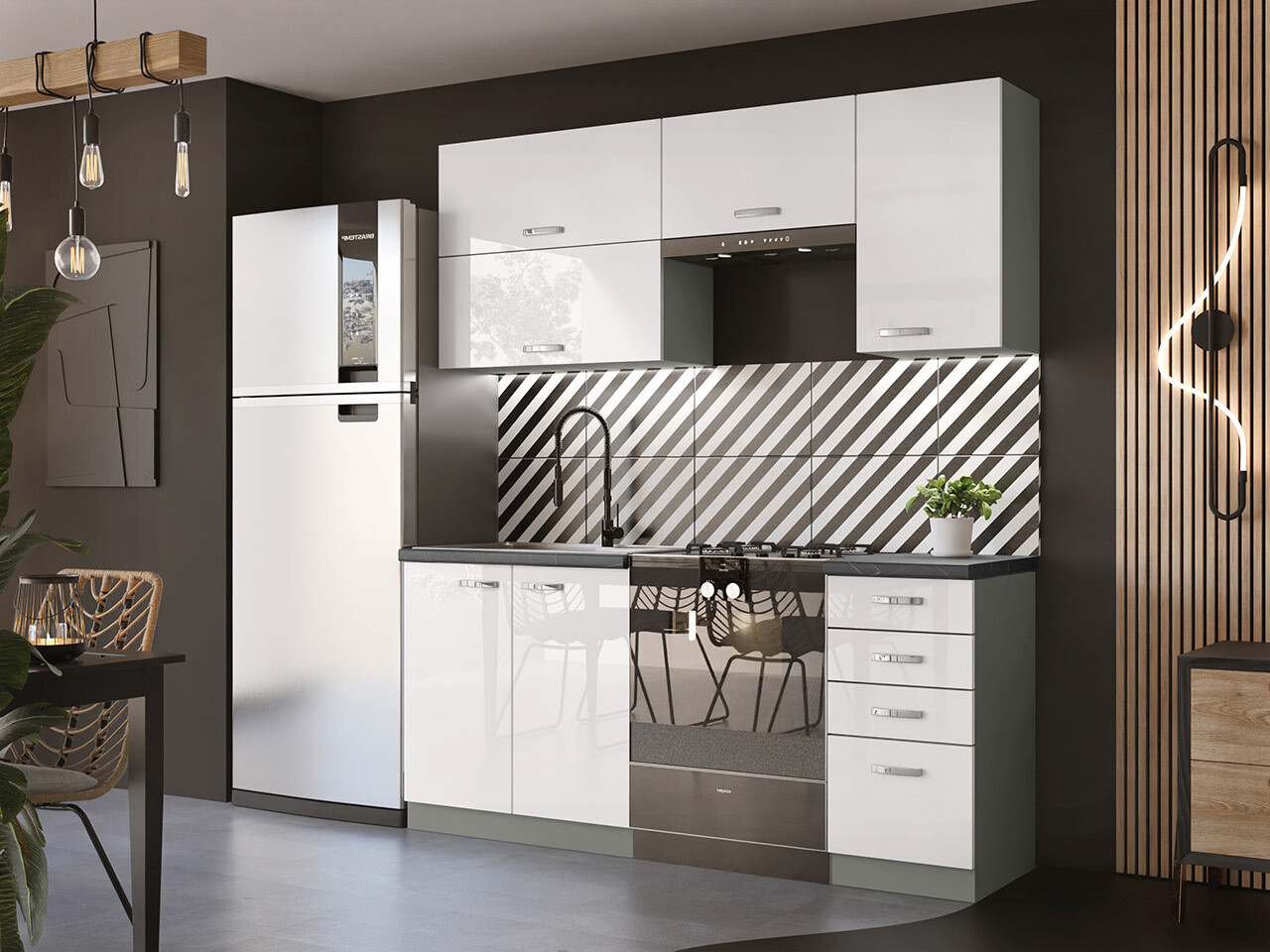 Modularna omarica za vgradne aparate Multi White 101