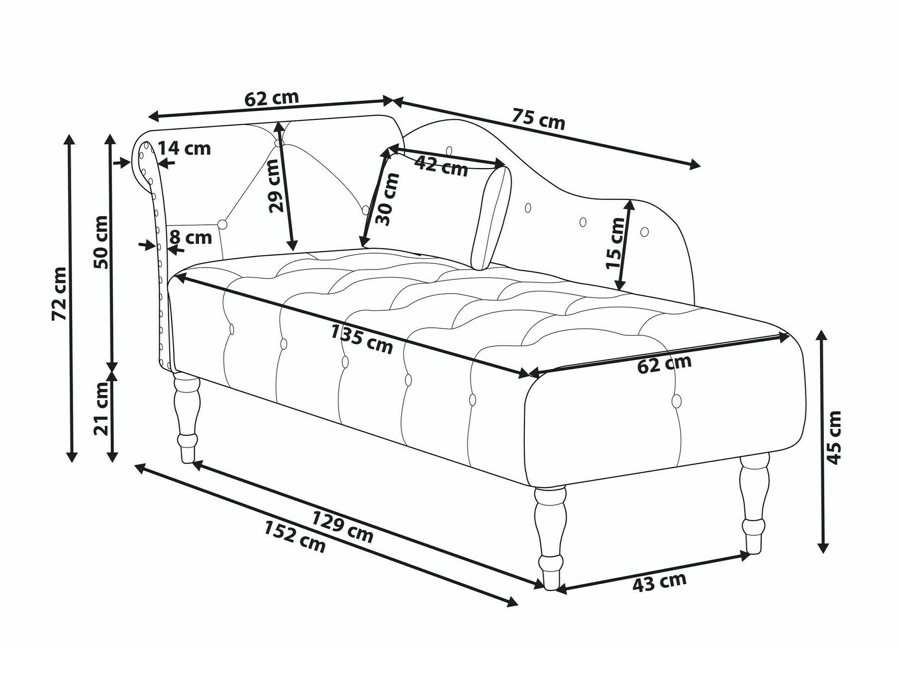 Počivalnik Berwyn 2201 (Siva)