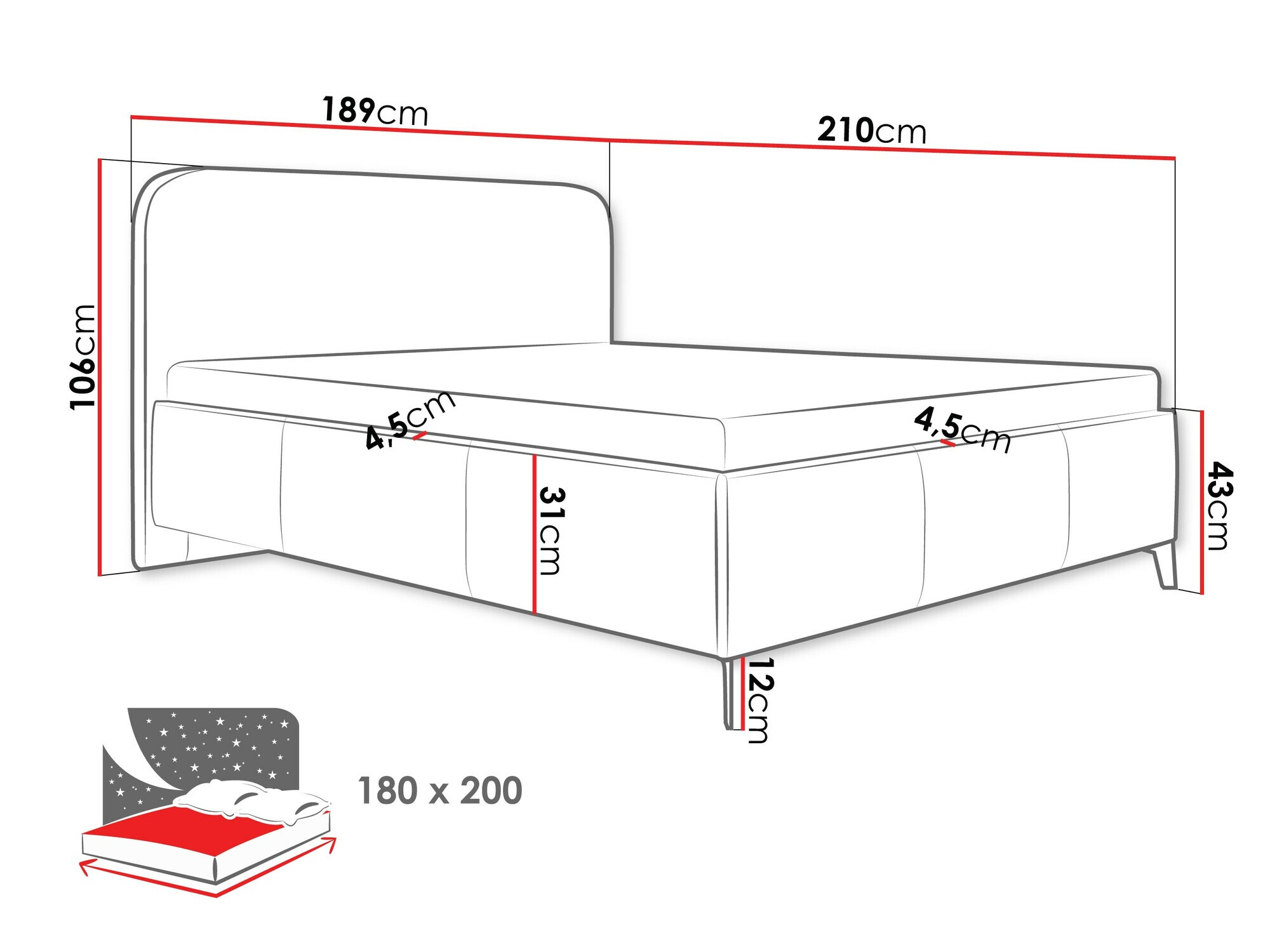 Postelja ComfiDream 188 (Velo 621)