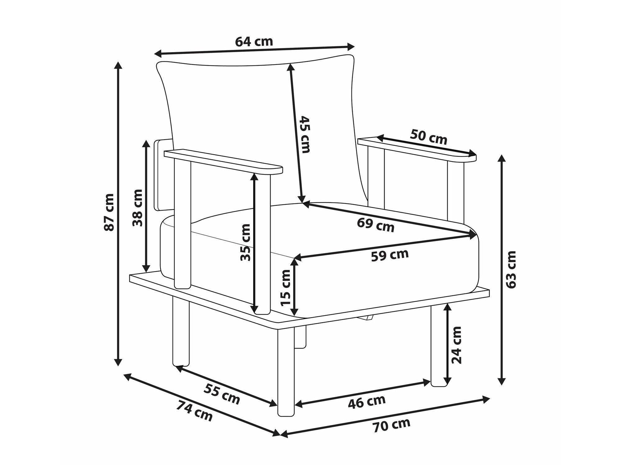 Fotelj Berwyn 2206 (Zelena)