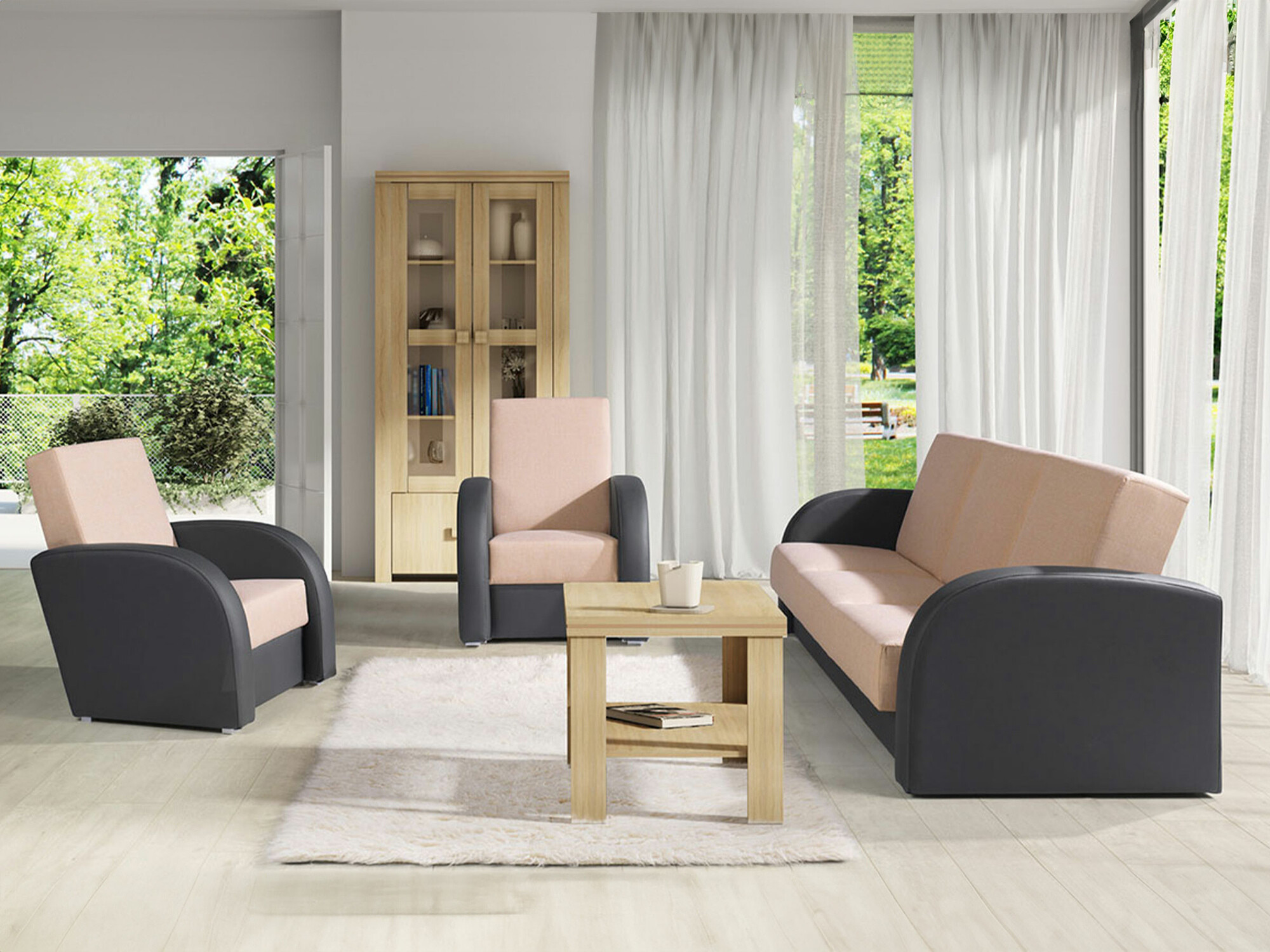 Komplet oblazinjenega pohištva Providence 173 (Soft 020 + Lux 24)