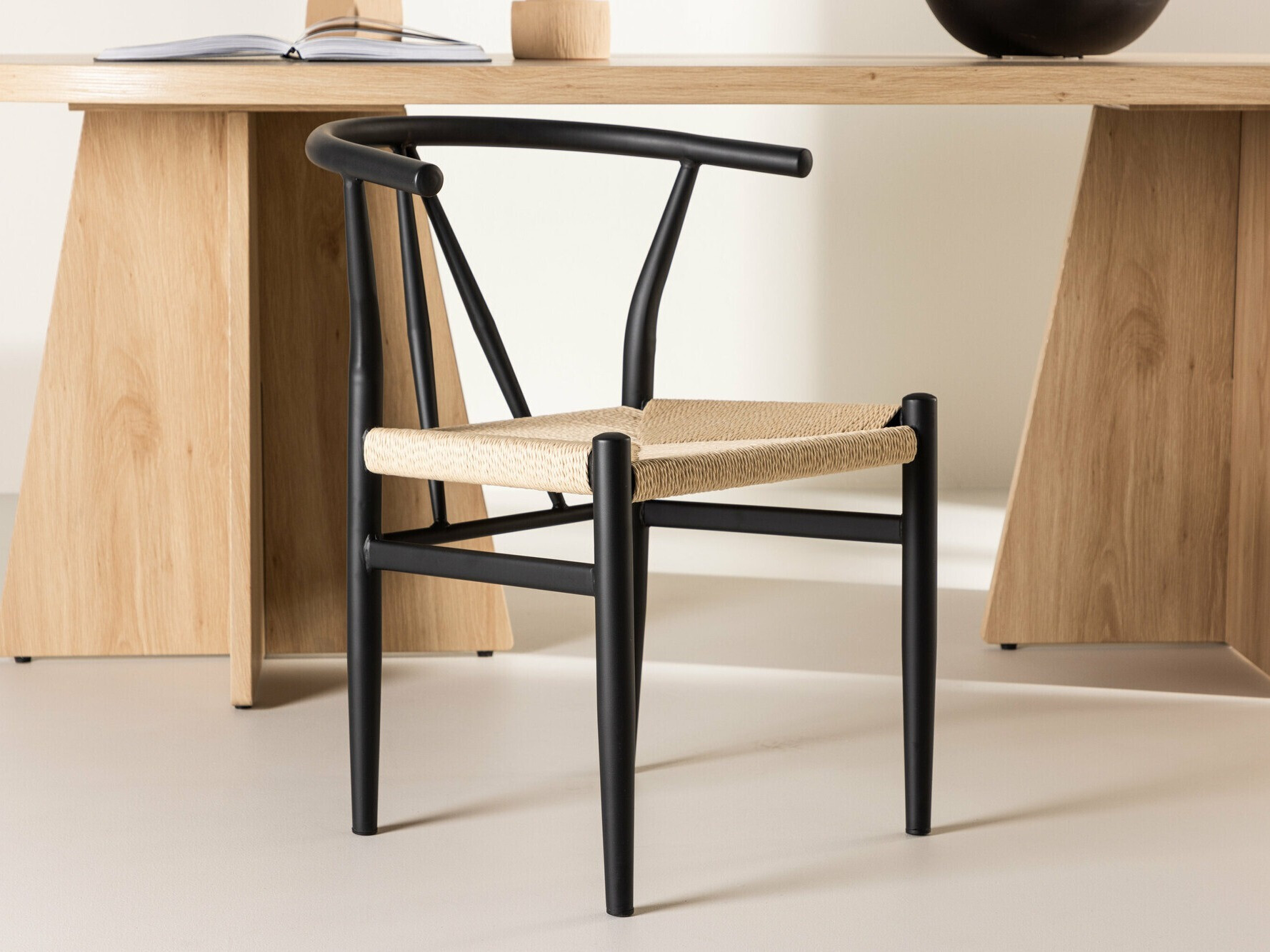 Stol Dallas 4525 (Črna + Bež)