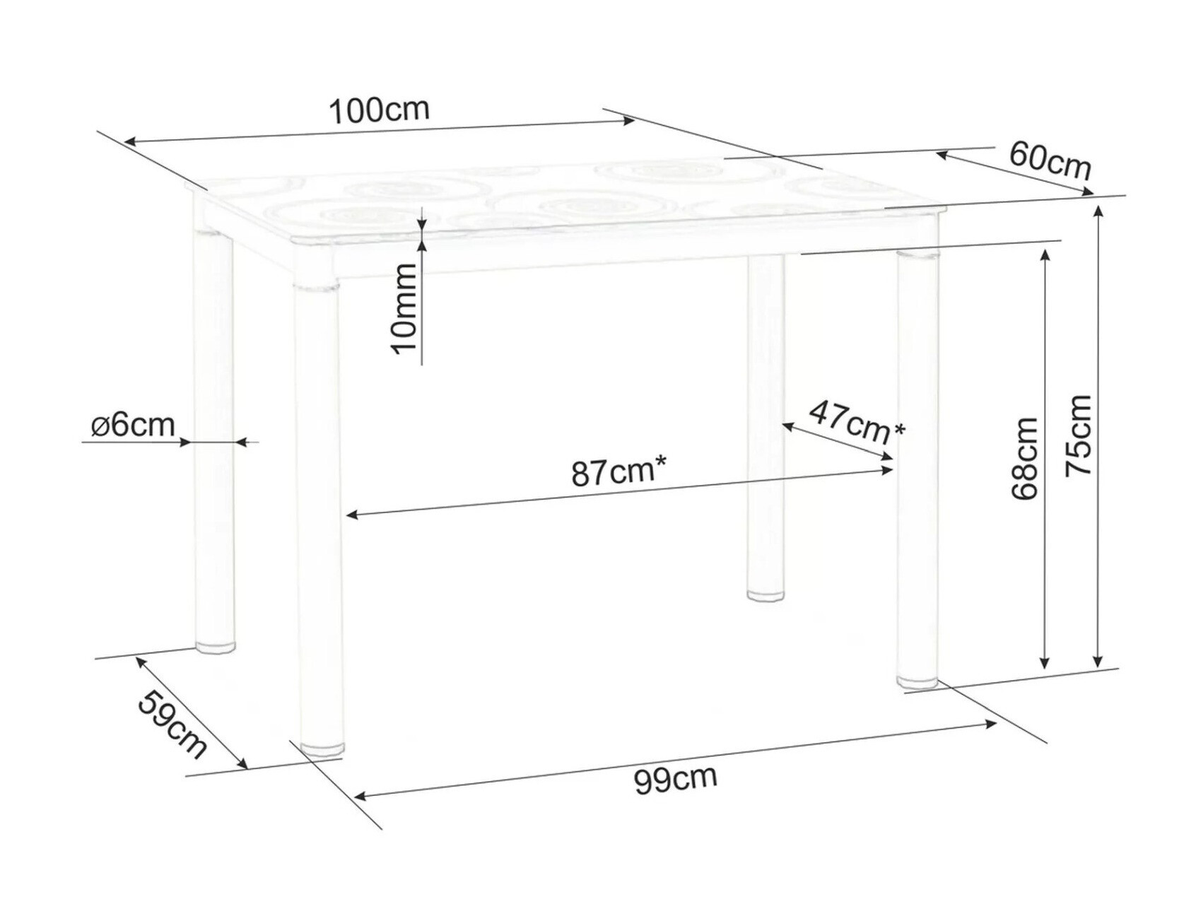 Miza Detroit 604 (Krema)