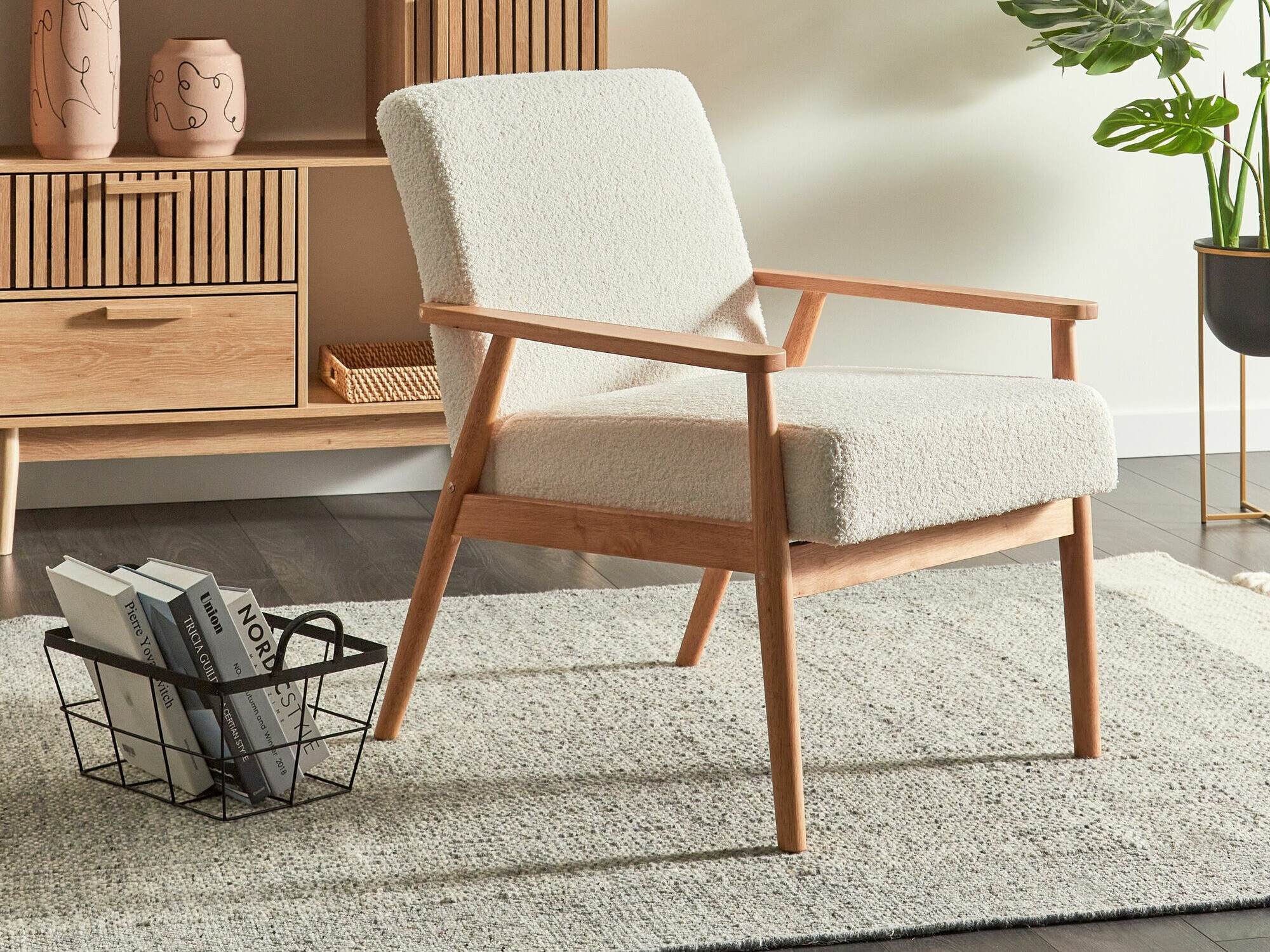 Fotelj Berwyn 2214 (Svetel les + Bela)