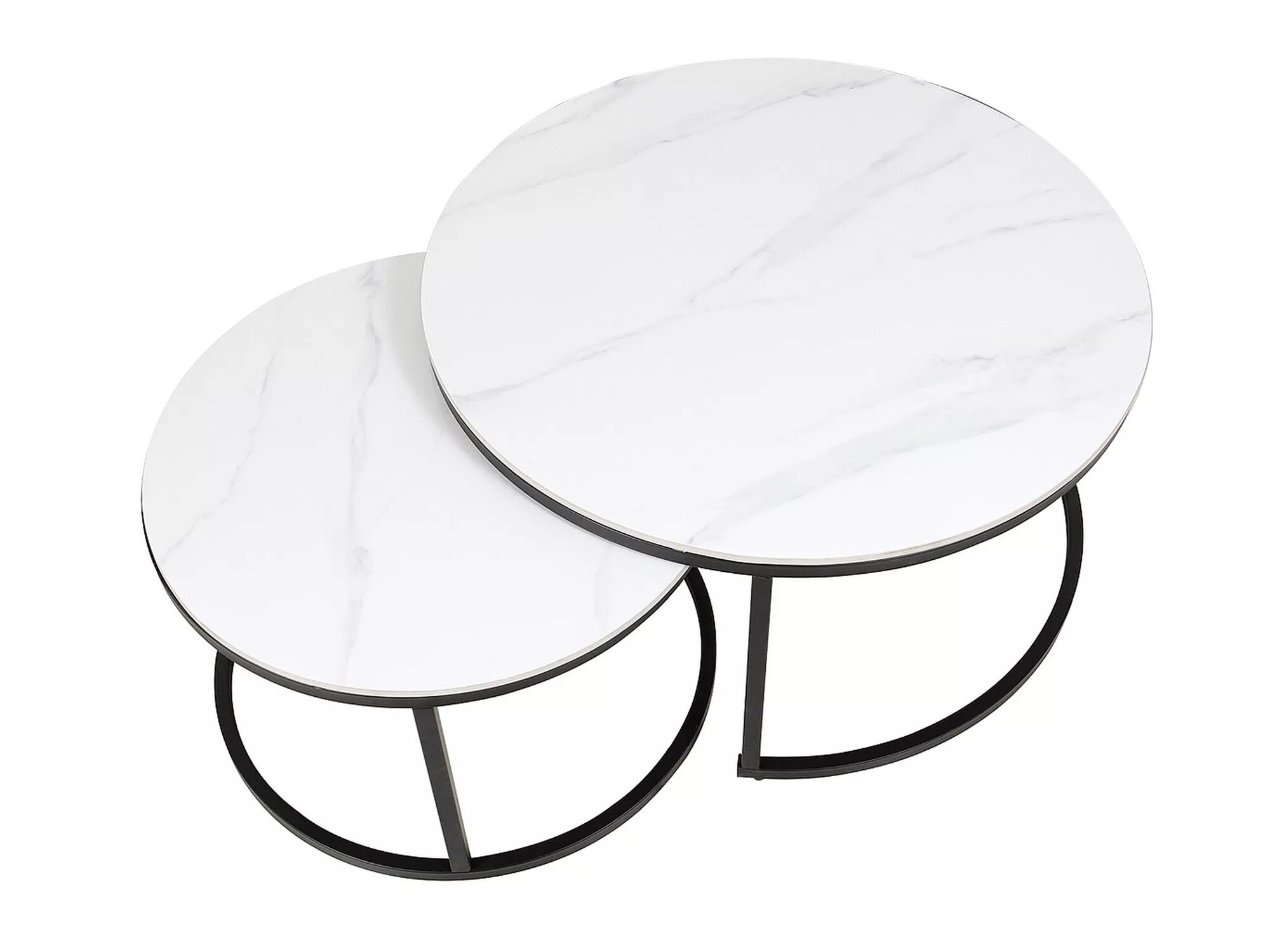 Komplet klubskih mizic Detroit 607 (Beli marmor)