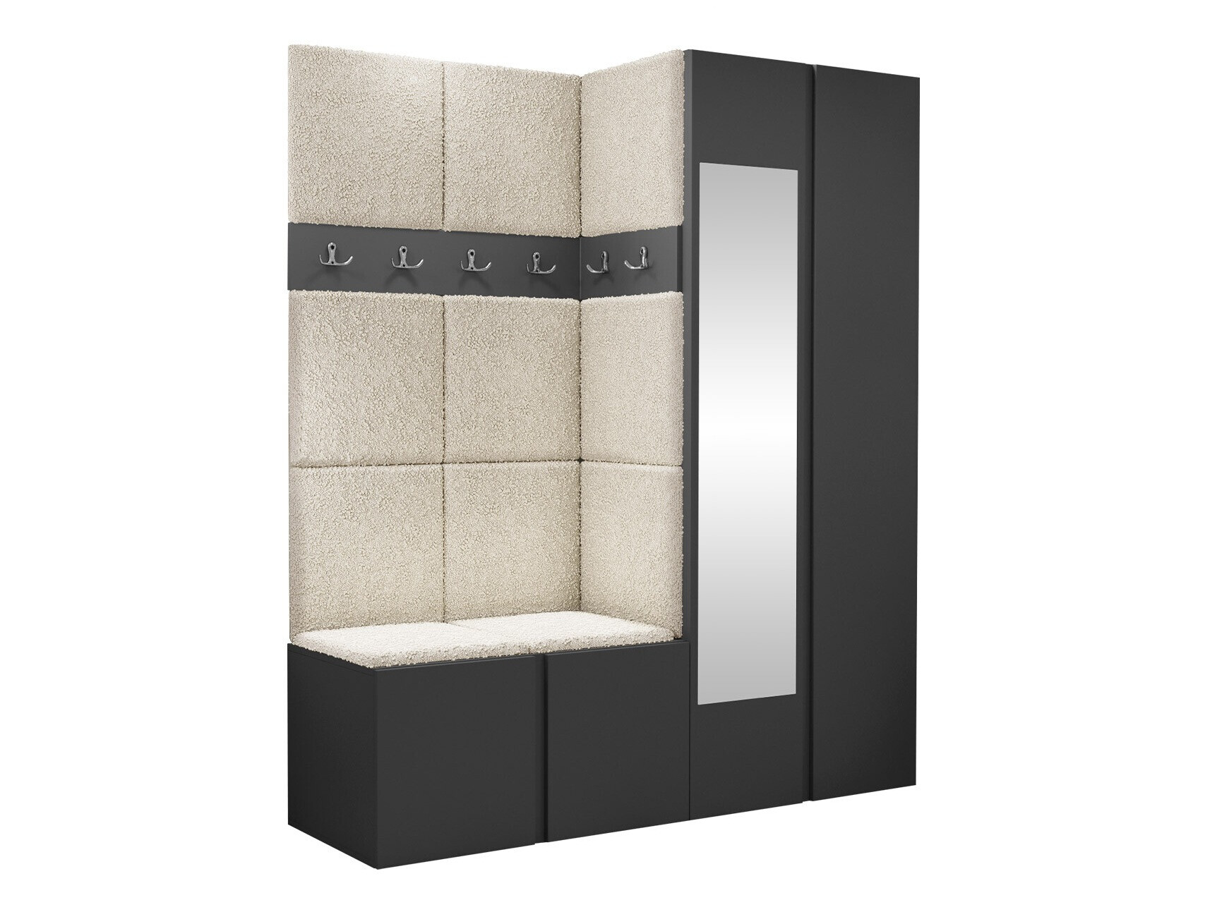 Komplet za predsobo Hartford 278 (Grafit)