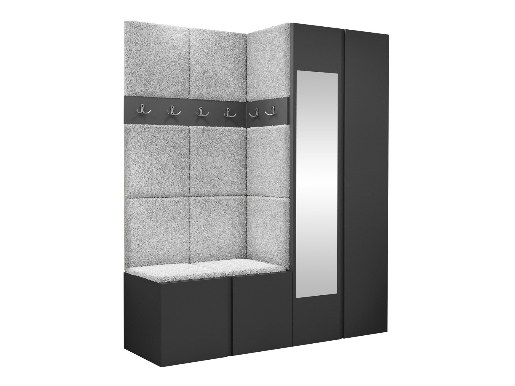 Komplet za predsobo Hartford 278 (Grafit)